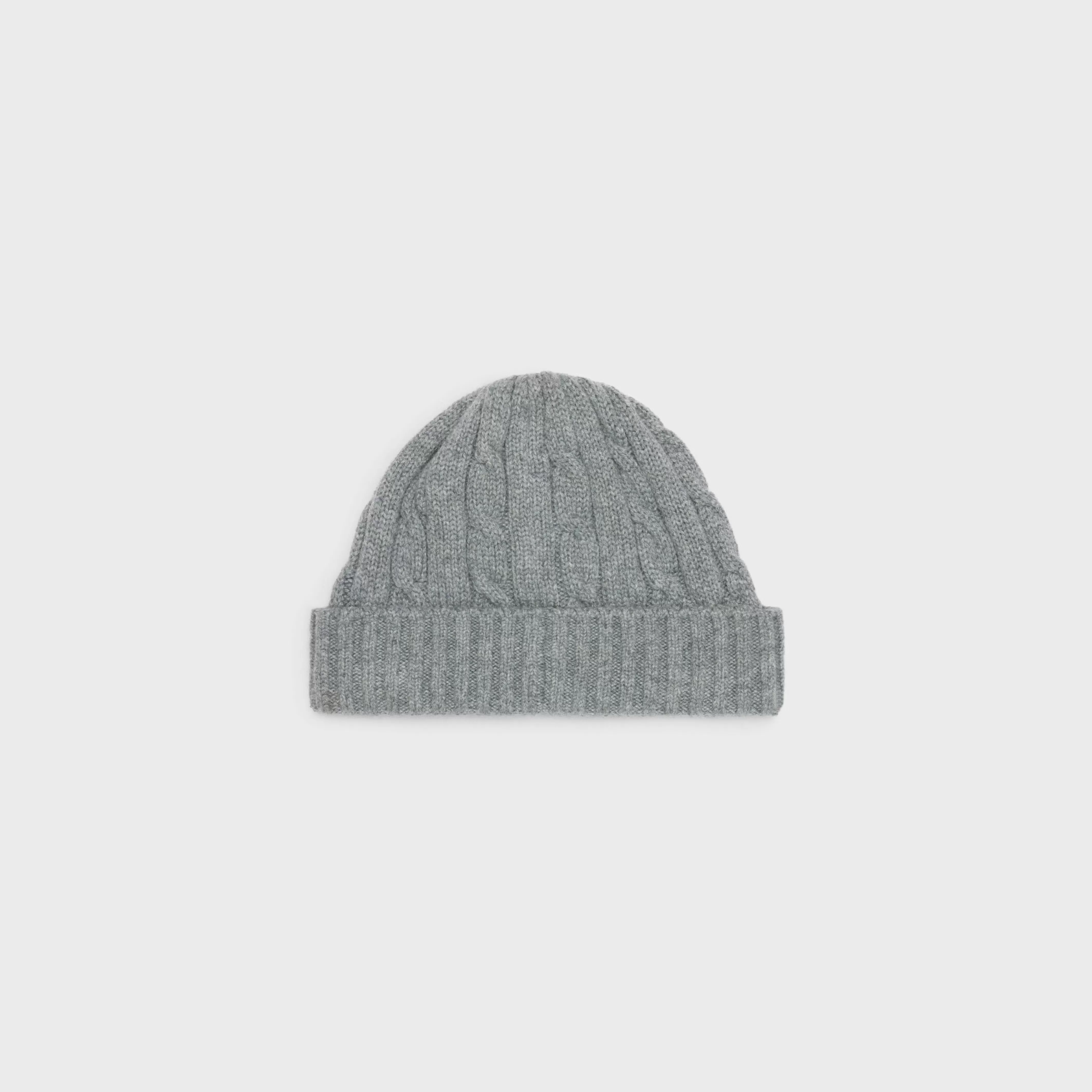 cable-knit triomphe beanie in cashmere^CELINE New