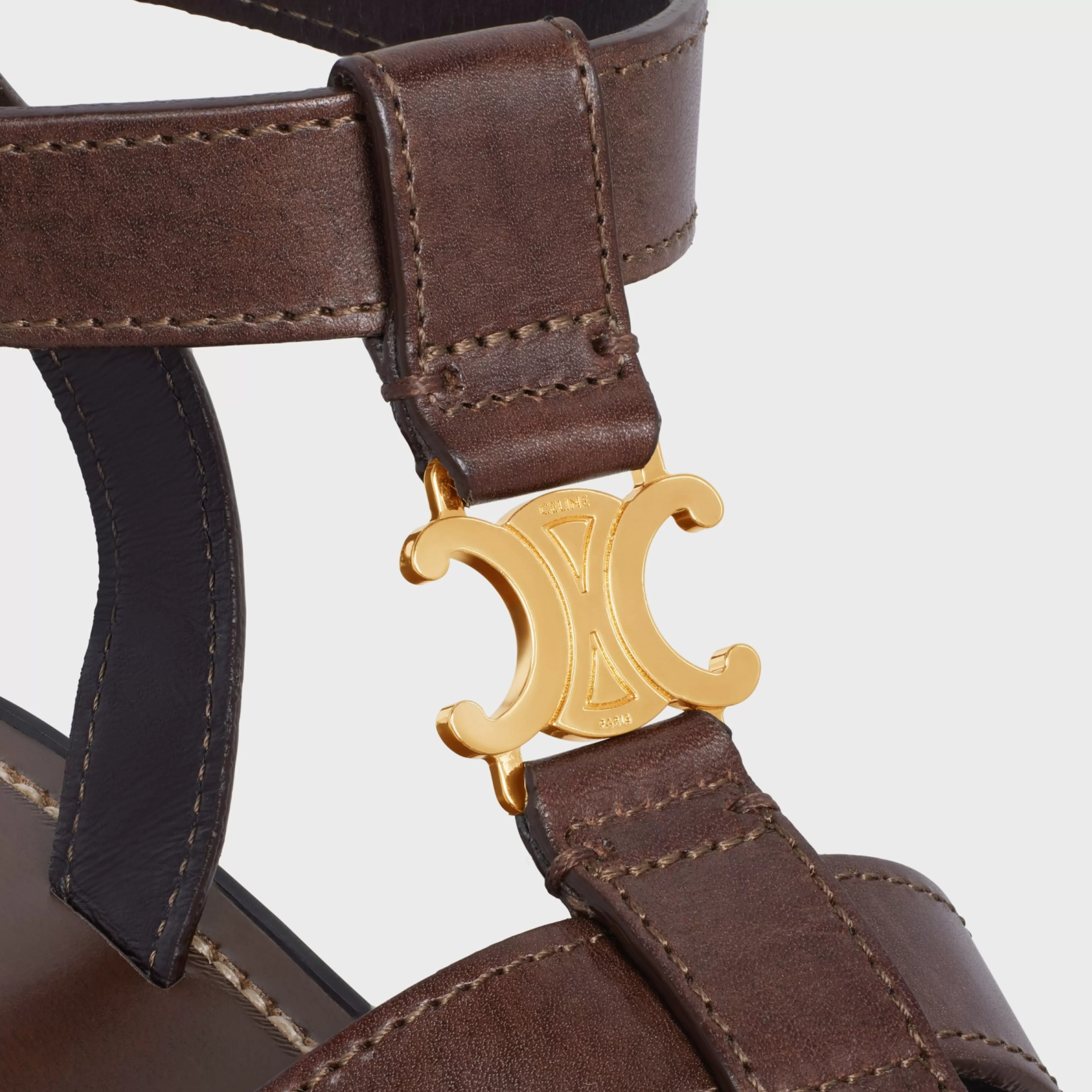 CLEA TRIOMPHE GLADIATOR SANDAL in CALFSKIN - VEGETAL TANNING^CELINE Fashion