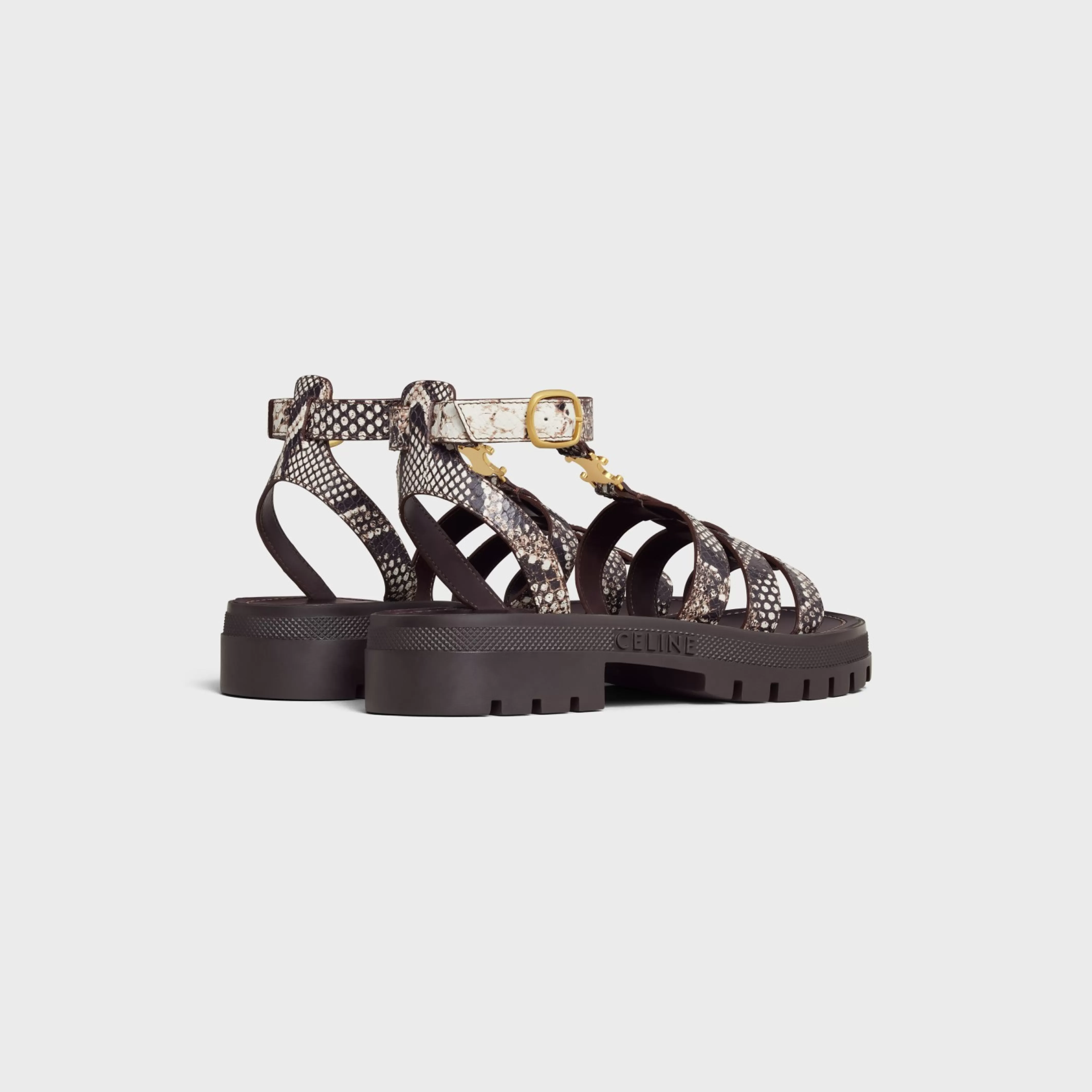 CLEA TRIOMPHE GLADIATOR SANDAL in Python Stamped Goatskin^CELINE Best Sale