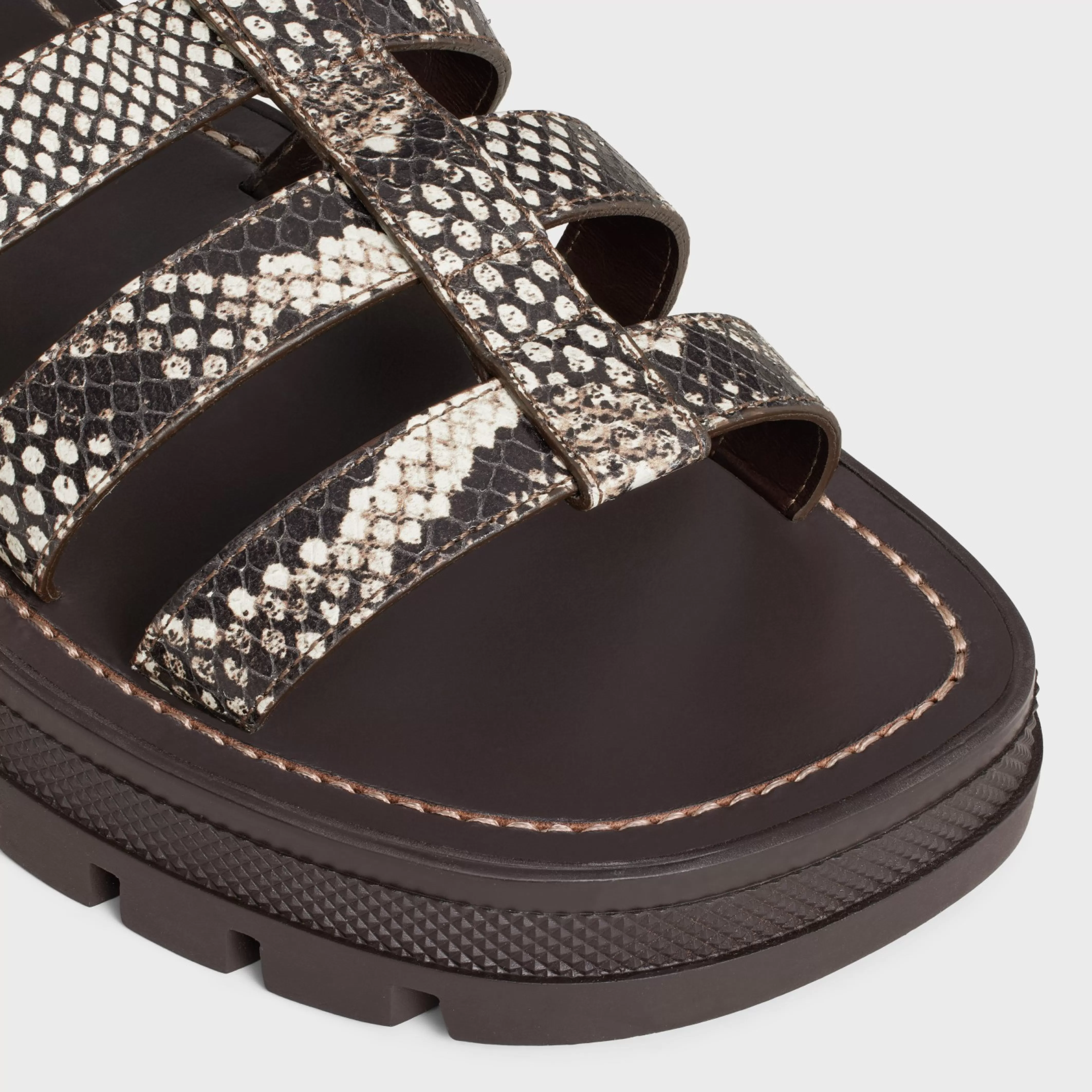 CLEA TRIOMPHE GLADIATOR SANDAL in Python Stamped Goatskin^CELINE Best Sale