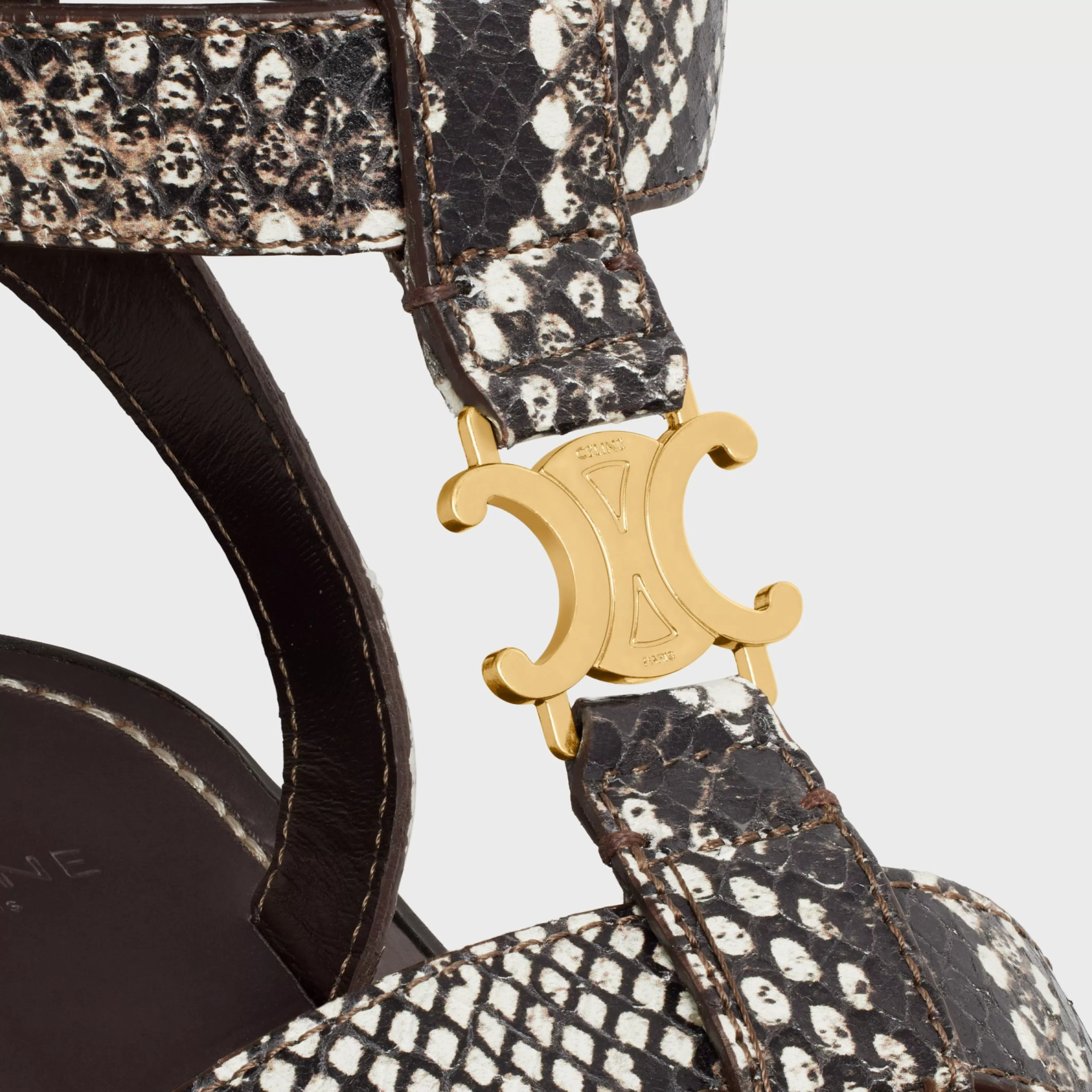 CLEA TRIOMPHE GLADIATOR SANDAL in Python Stamped Goatskin^CELINE Best Sale