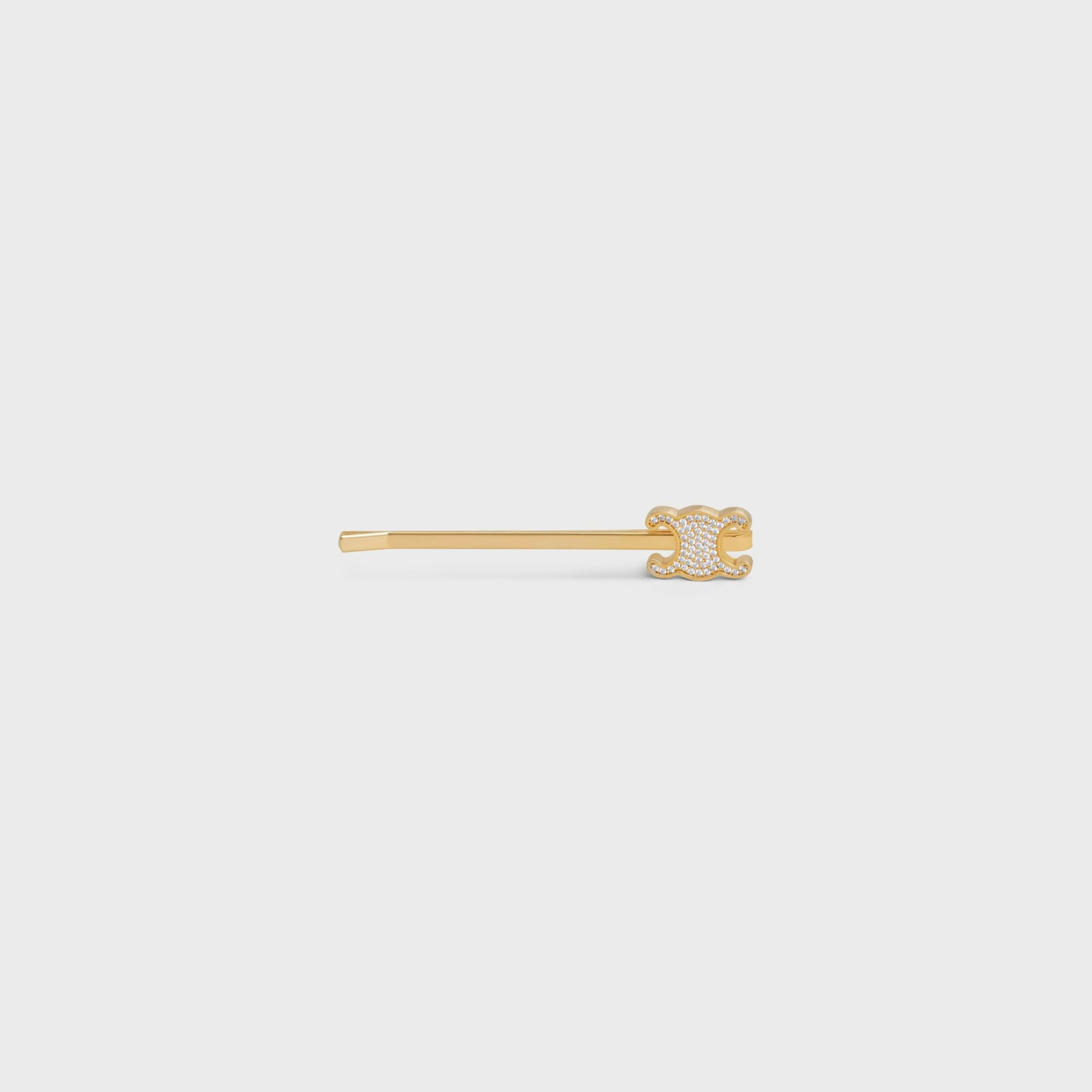 Hair Slide in Brass with Gold Finish and Strass^CELINE Store