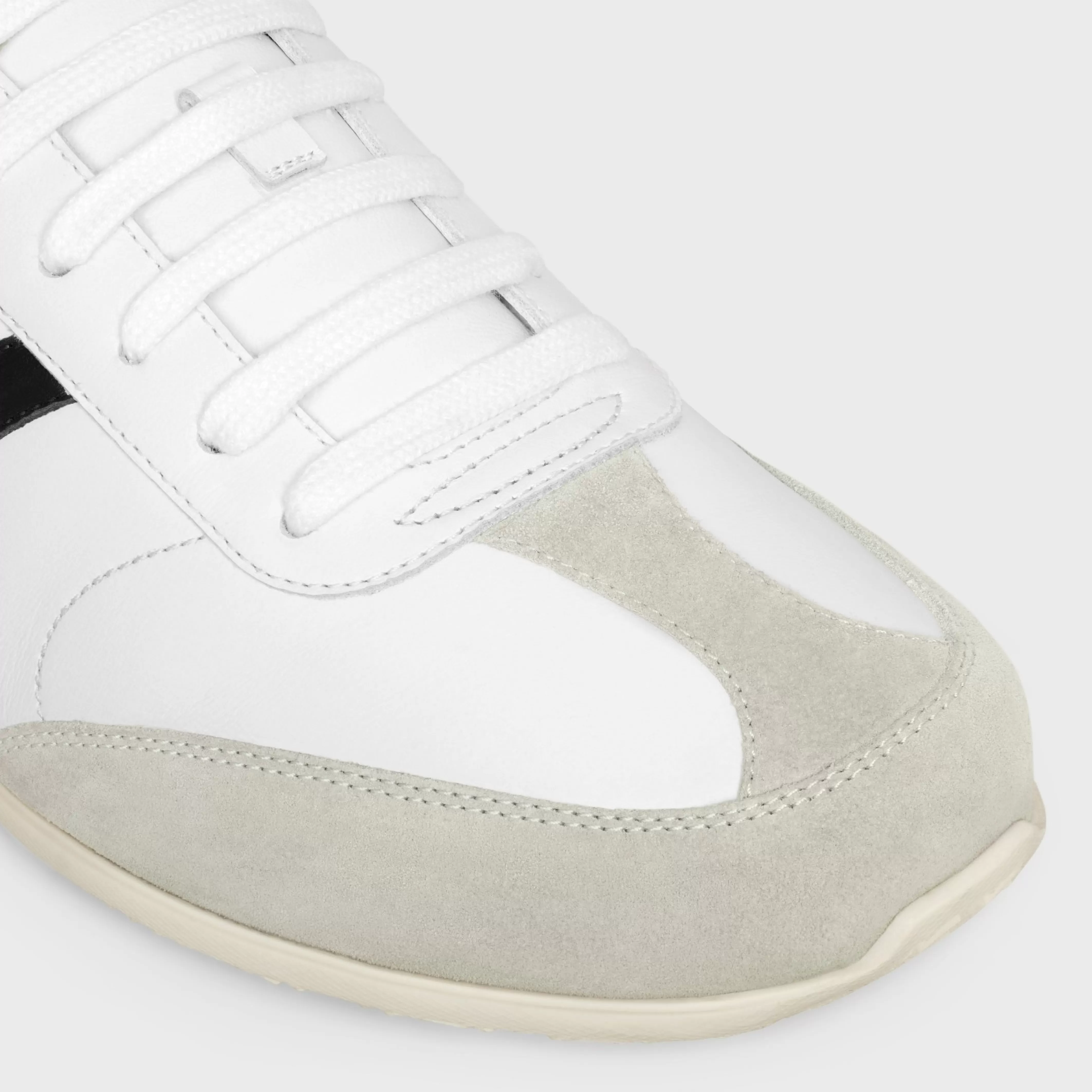 JOGGER LOW LACE-UP SNEAKER WITH TRIOMPHE in CALFSKIN AND SUEDE CALFSKIN^CELINE Cheap