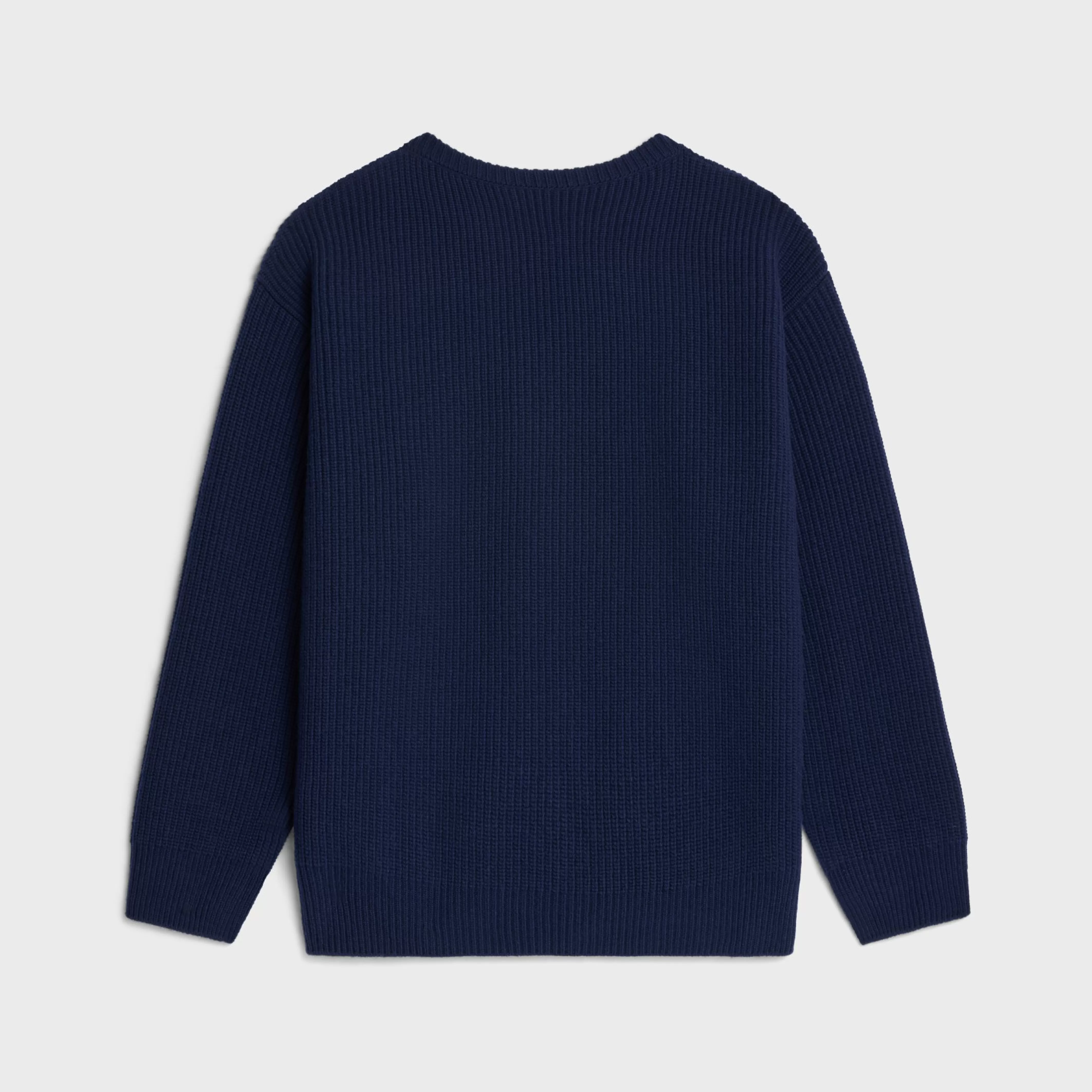 oversized crew neck sweater in wool^CELINE Hot