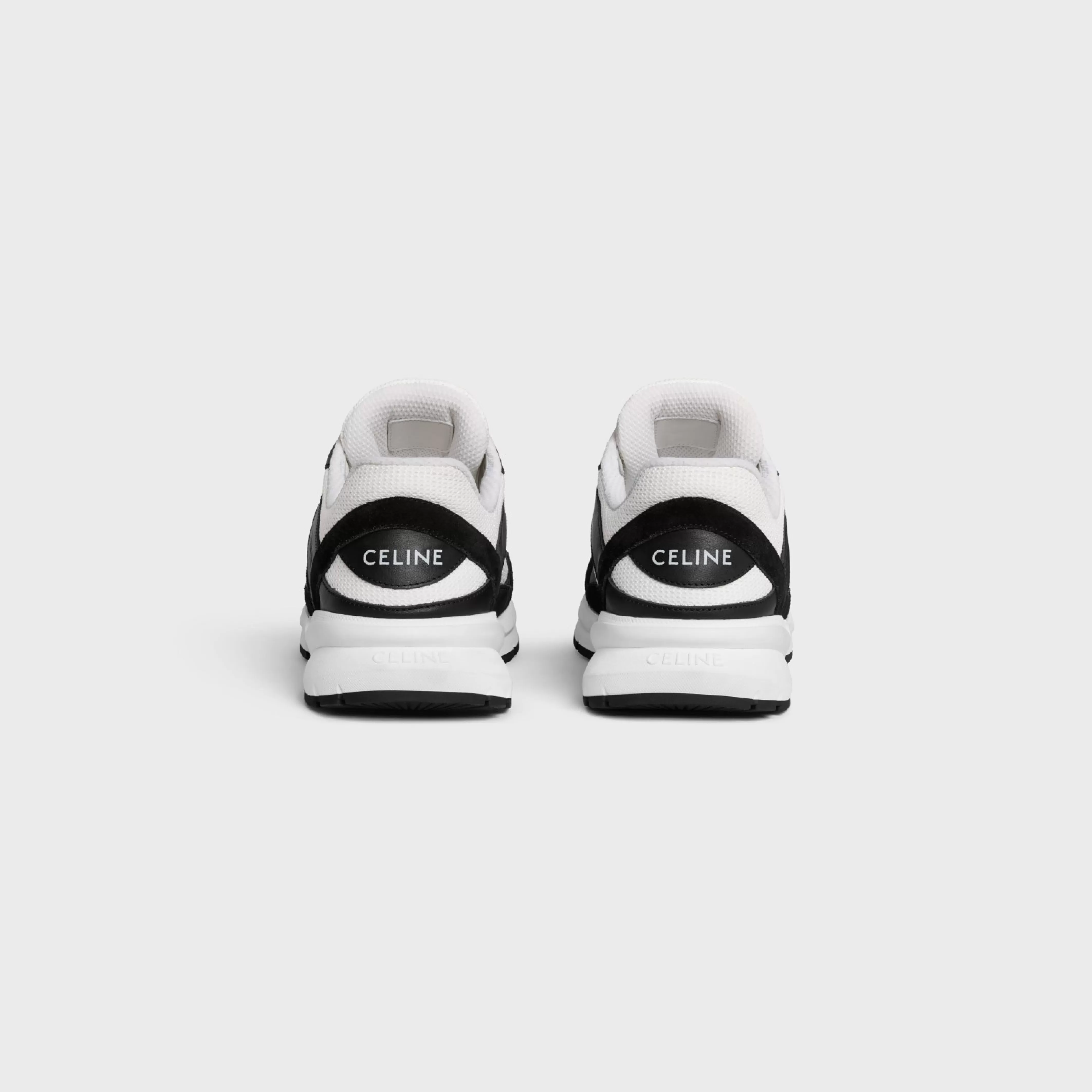 RUNNER CR-03 LOW LACE-UP SNEAKER in MESH, CALFSKIN AND SUEDE CALFSKIN^CELINE Hot