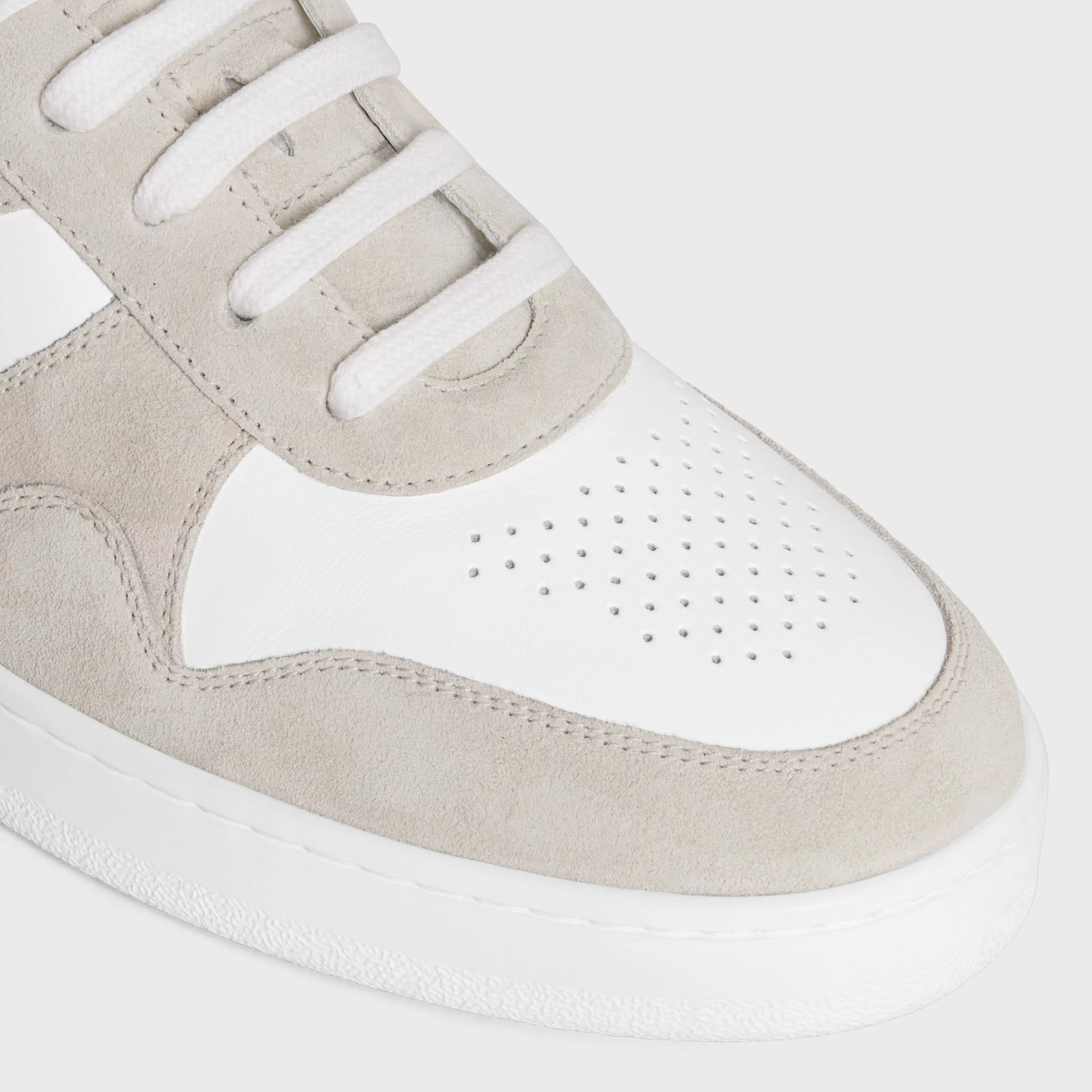 TRAINER LOW LACE-UP SNEAKER in SUEDE CALFSKIN AND CALFSKIN^CELINE New