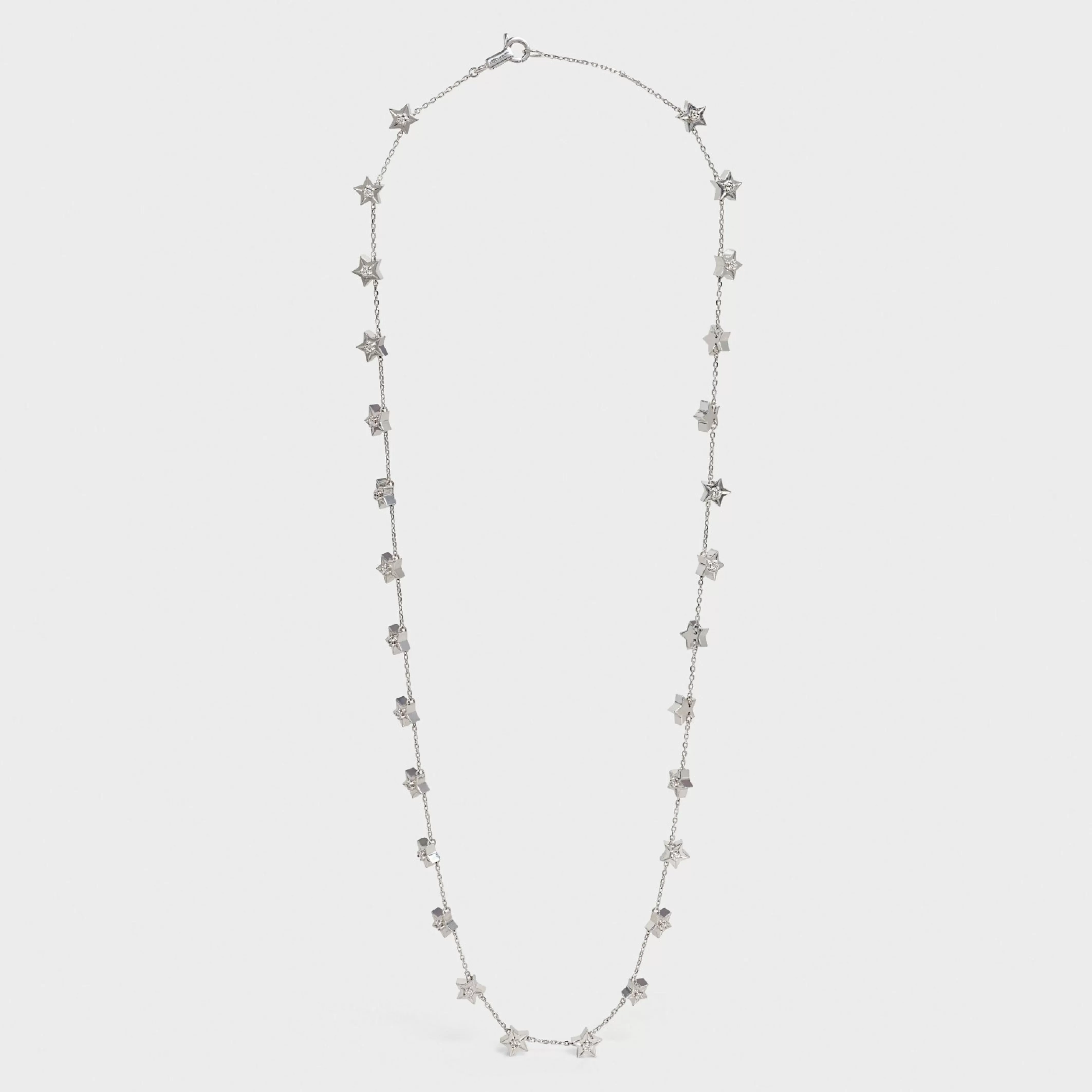 Etoile Multi Stars Necklace in White Gold and Diamonds^CELINE Clearance