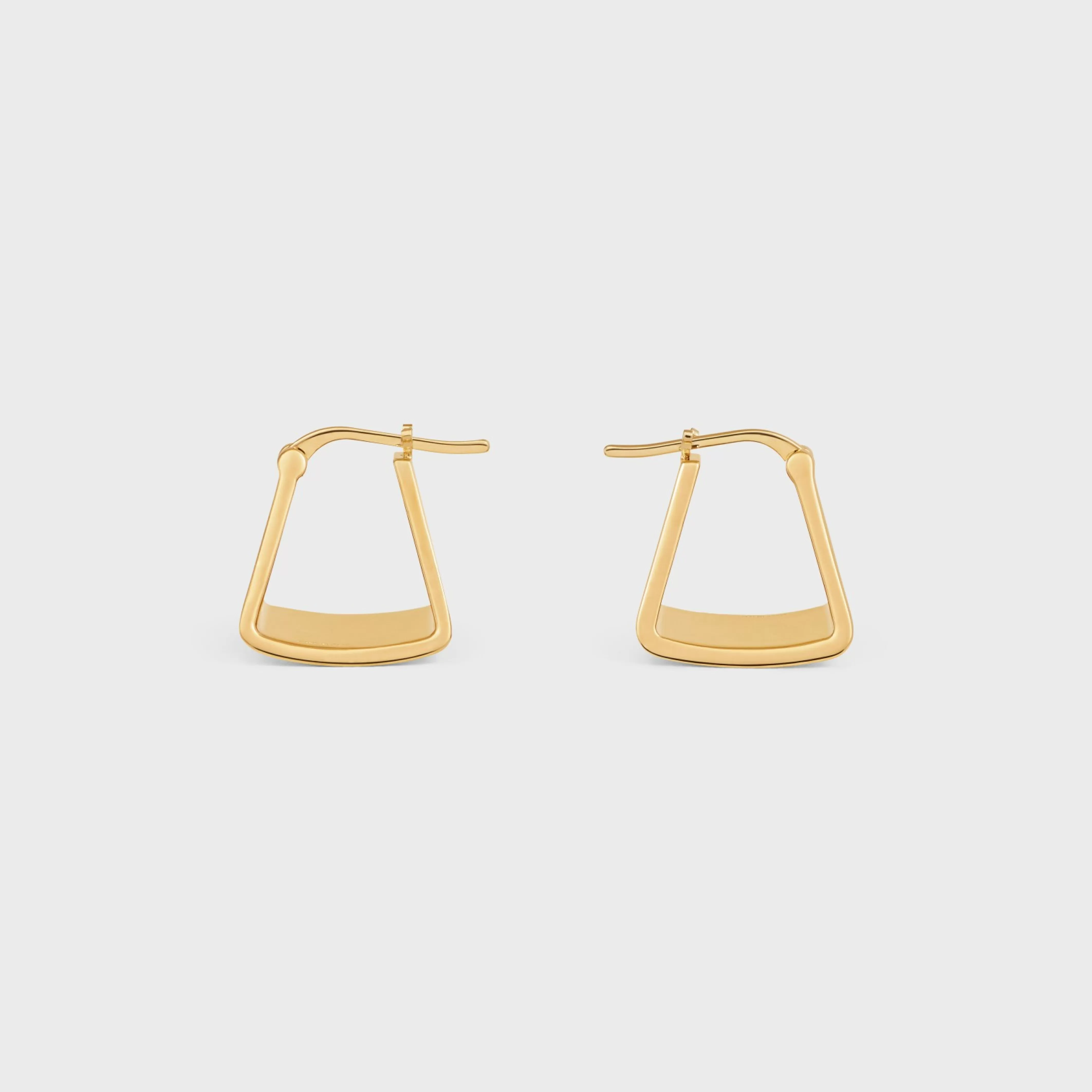 Fmes Abstraites Pyramid Hoops in Brass with Gold Finish^CELINE Best