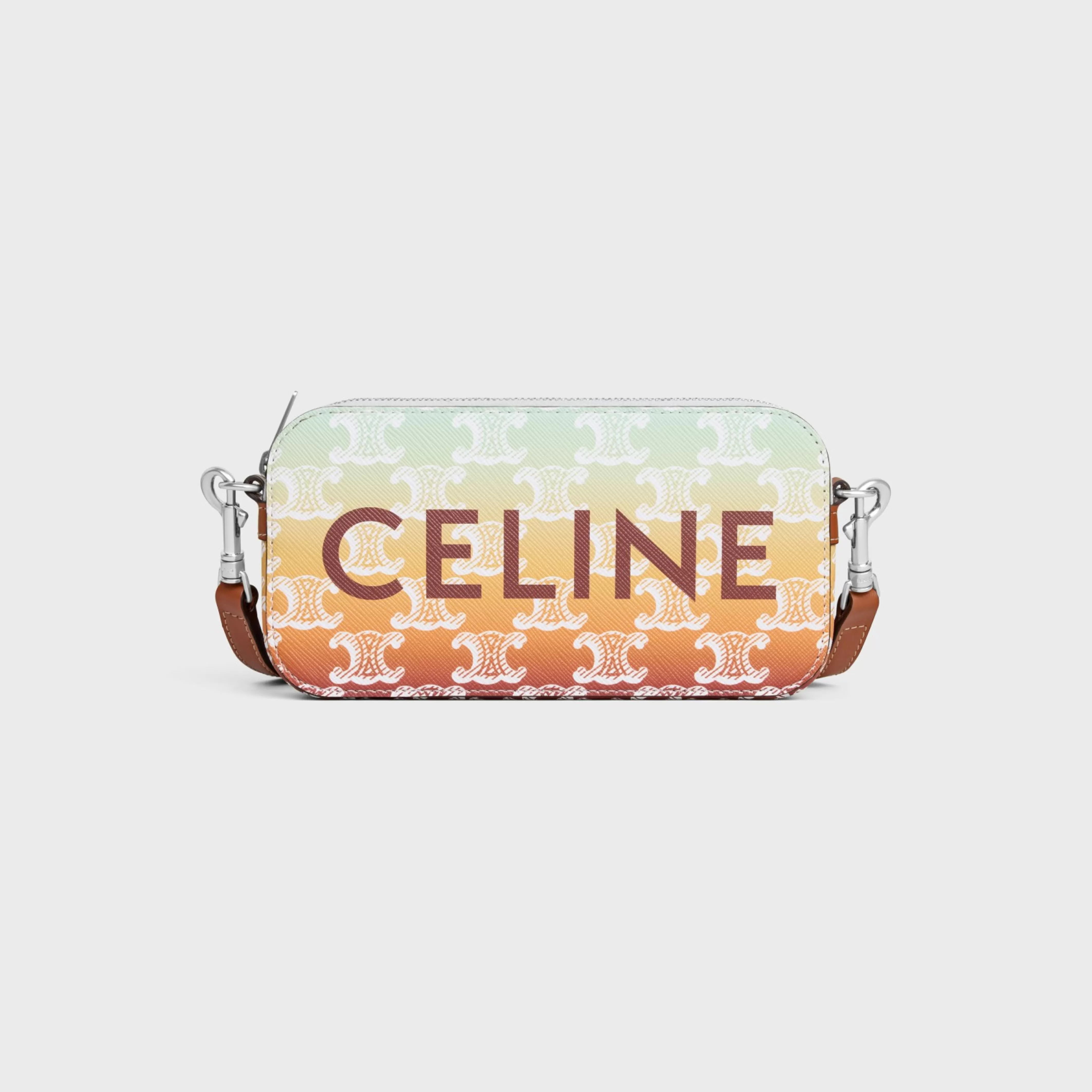 Horizontal pouch in TRIOMPHE CANVAS SUNSET WITH PRINT^CELINE Sale