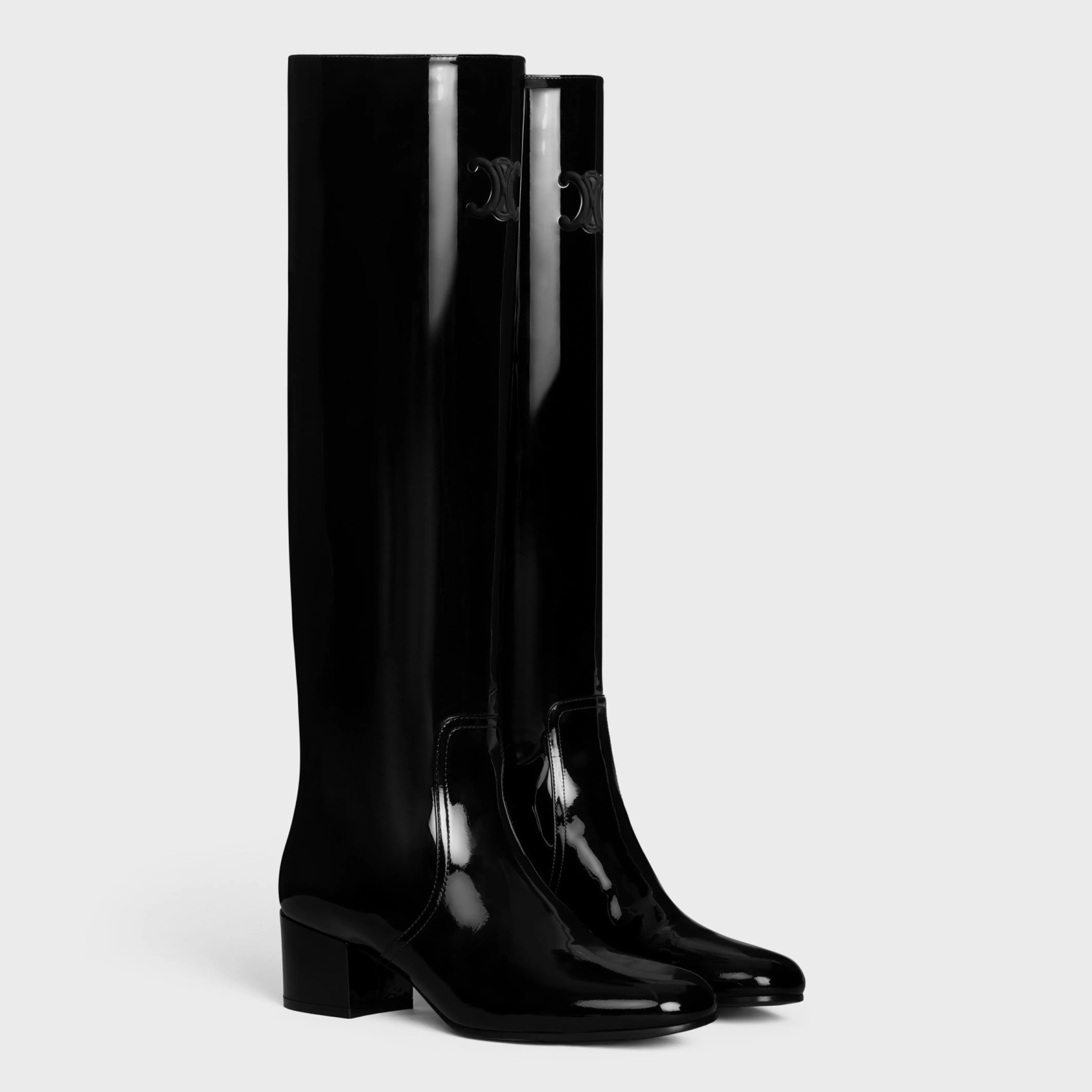 LES BOTTES TRIOMPHE HIGH BOOT in PATENT CALFSKIN^CELINE New