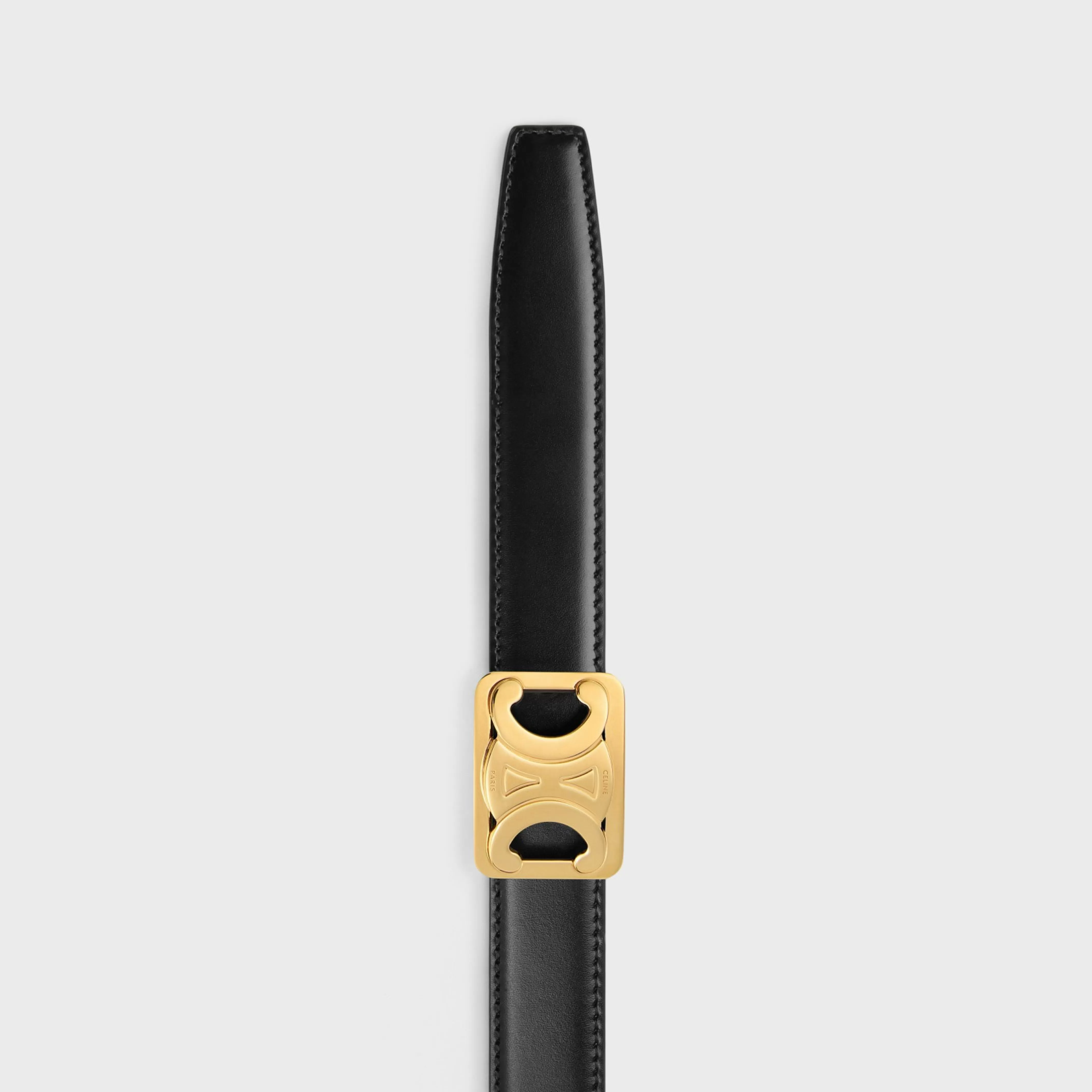 MEDIUM REVERSIBLE FRAMED TRIOMPHE BELT in TAURILLON AND NATURAL CALFSKIN^CELINE Cheap