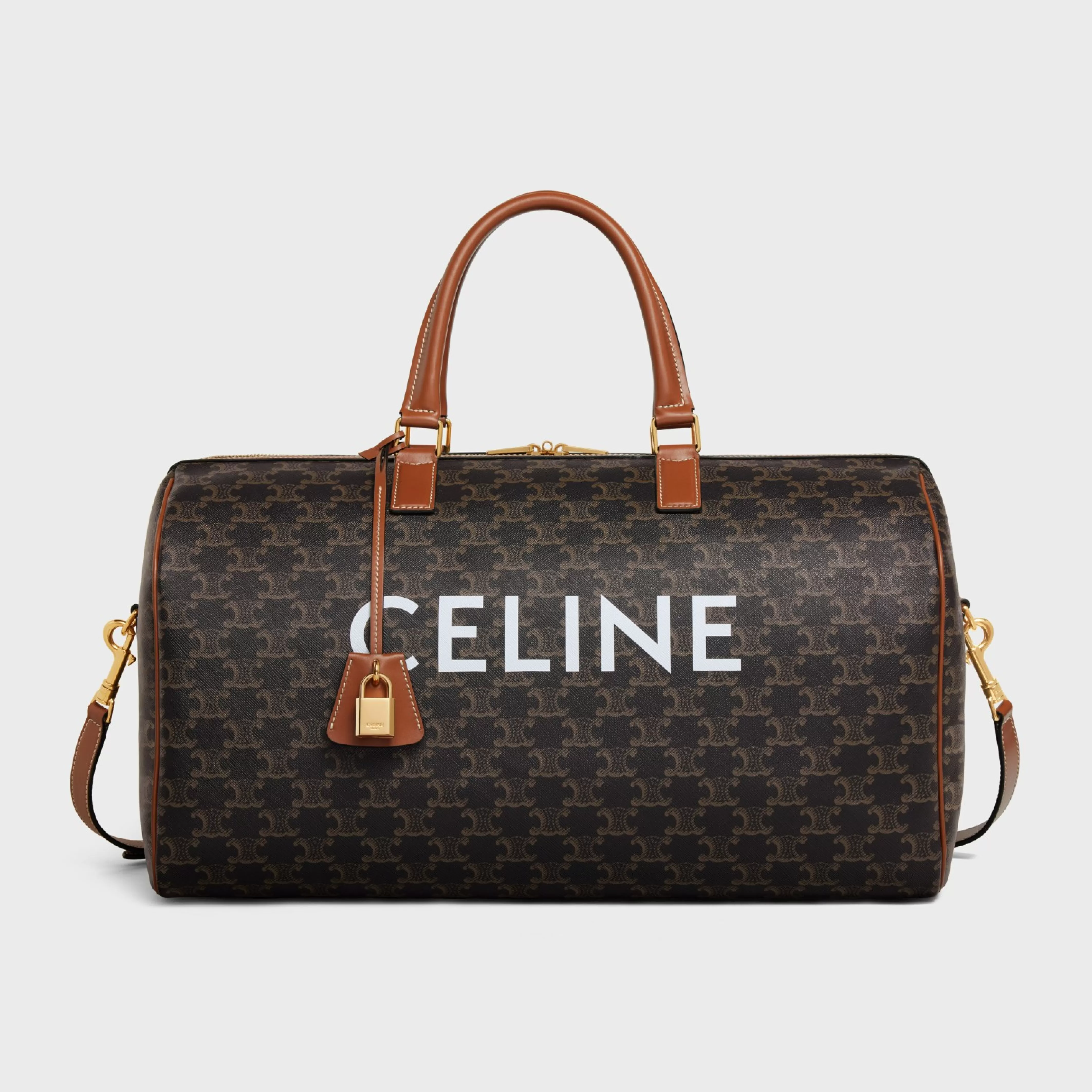 Medium Travel Bag in Triomphe Canvas with Print^CELINE New