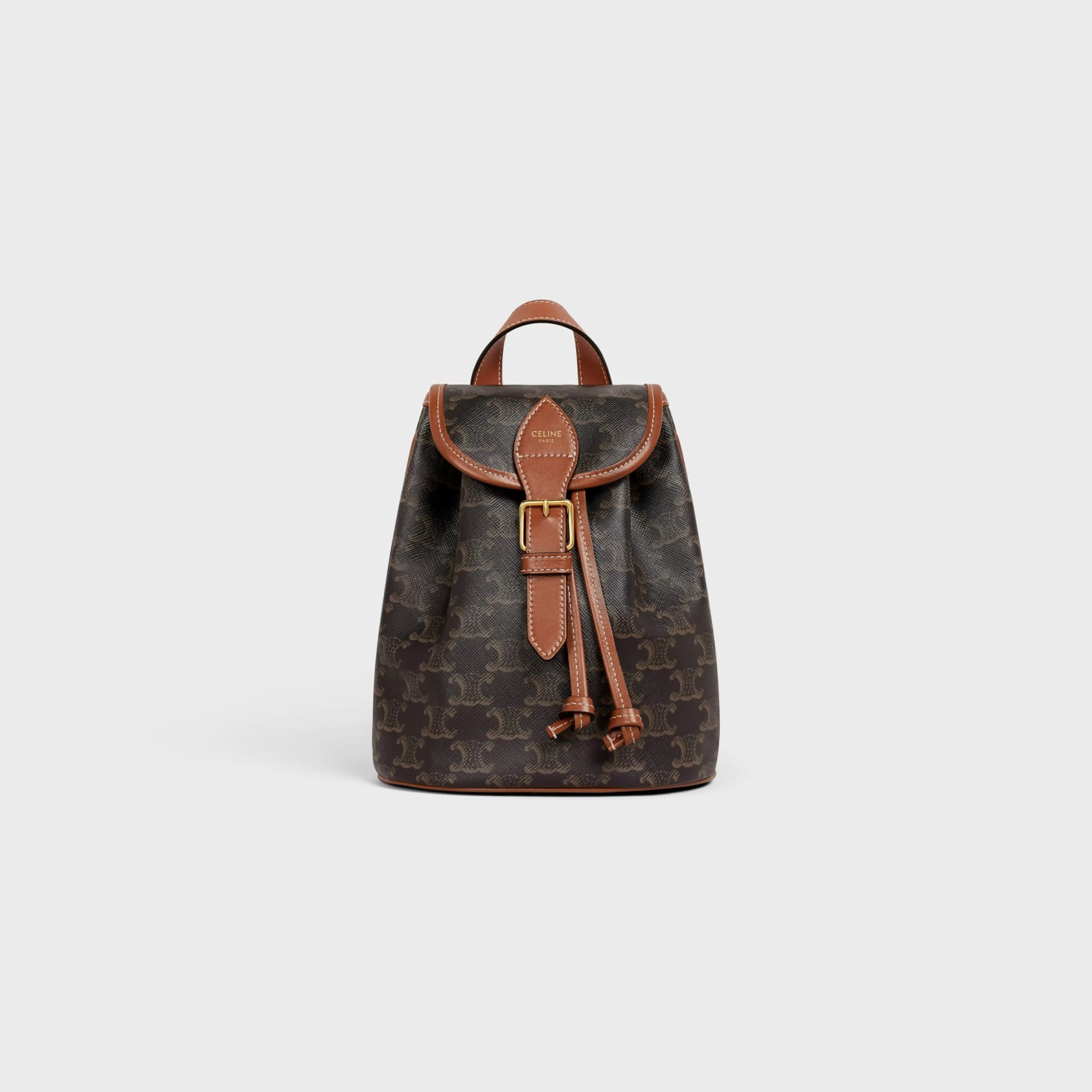 MINI BACKPACK FOLCO in Triomphe Canvas and calfskin^CELINE Online