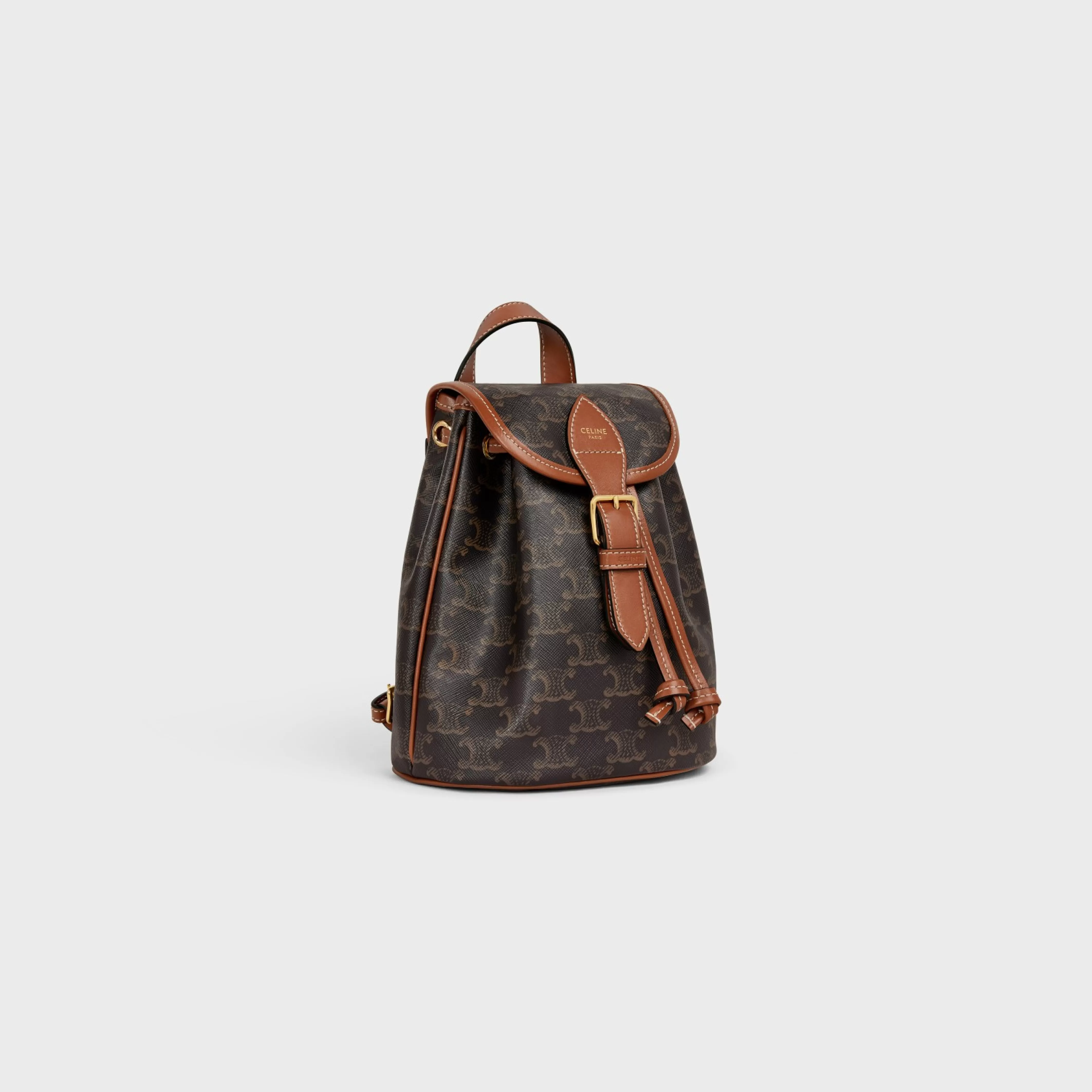 MINI BACKPACK FOLCO in Triomphe Canvas and calfskin^CELINE Online