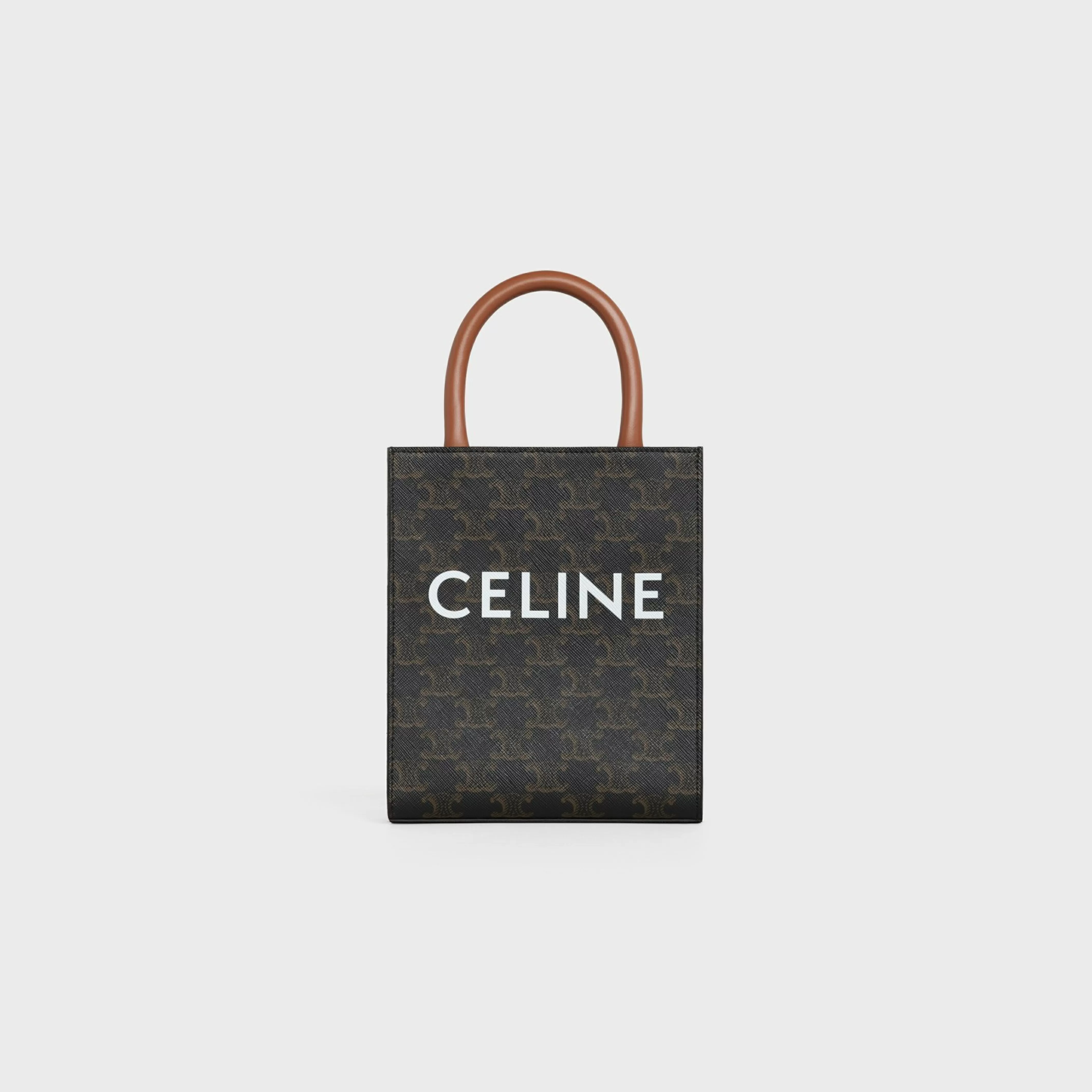 Mini Vertical Cabas in Triomphe Canvas and calfskin with print^CELINE Discount