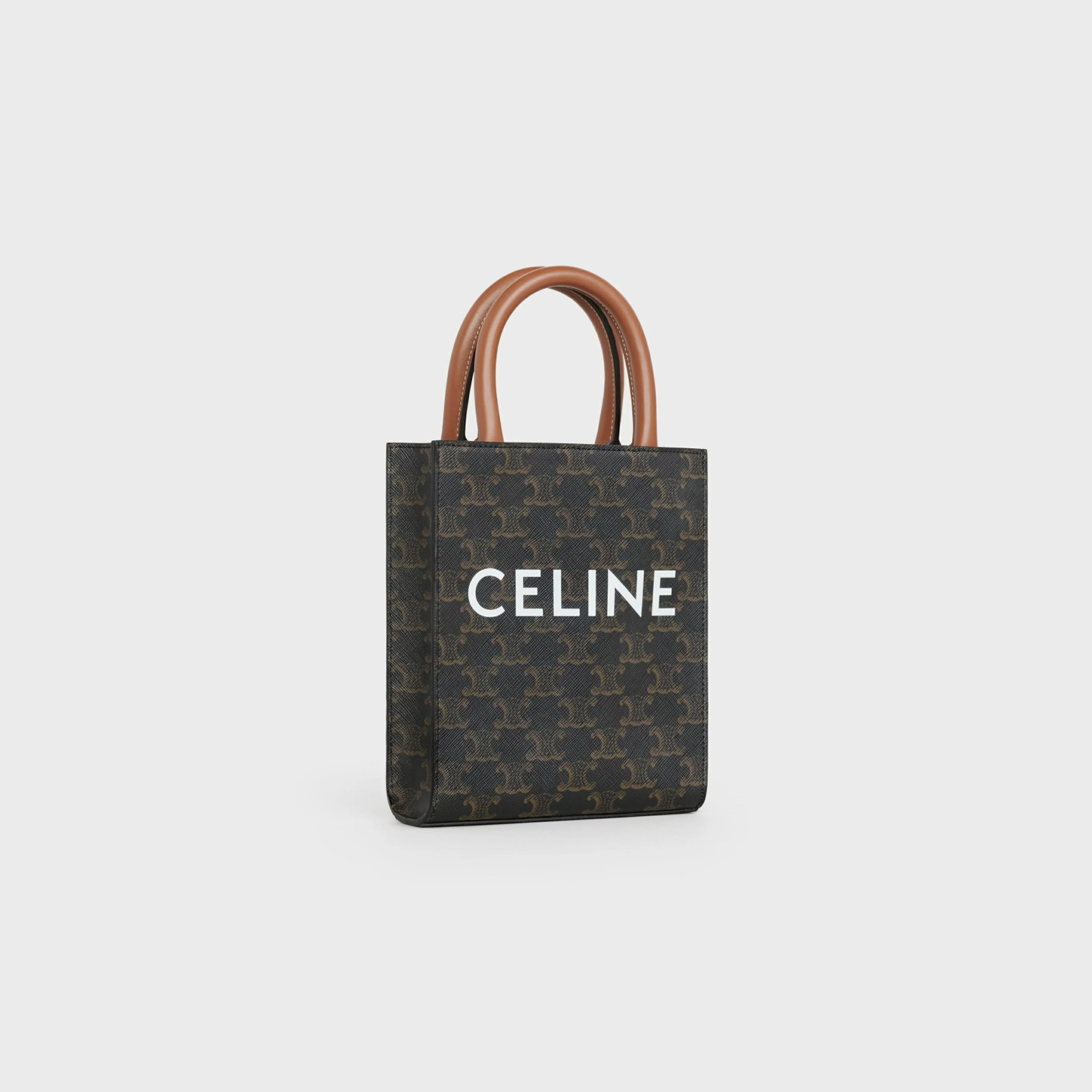 Mini Vertical Cabas in Triomphe Canvas and calfskin with print^CELINE Discount