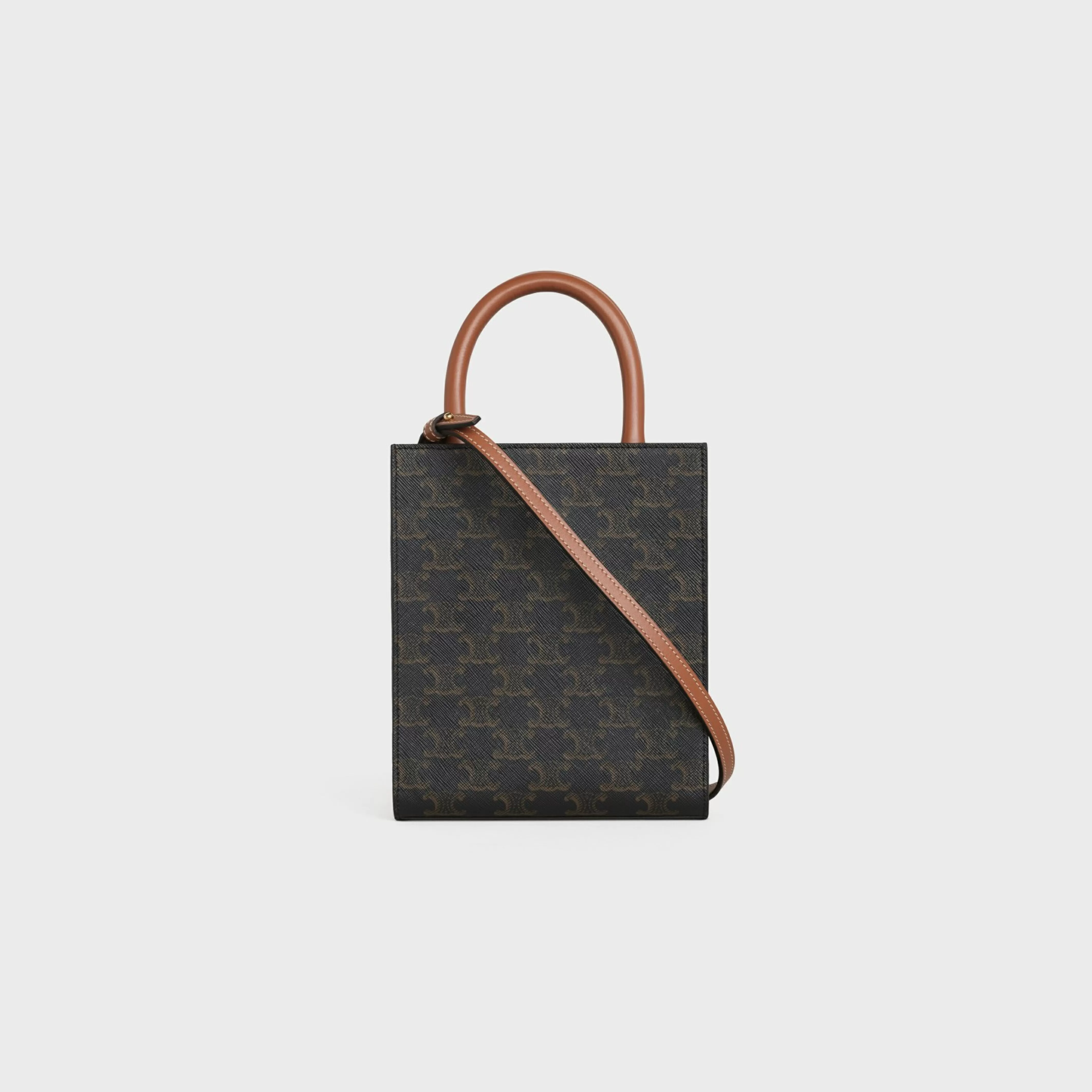 Mini Vertical Cabas in Triomphe Canvas and calfskin with print^CELINE Discount