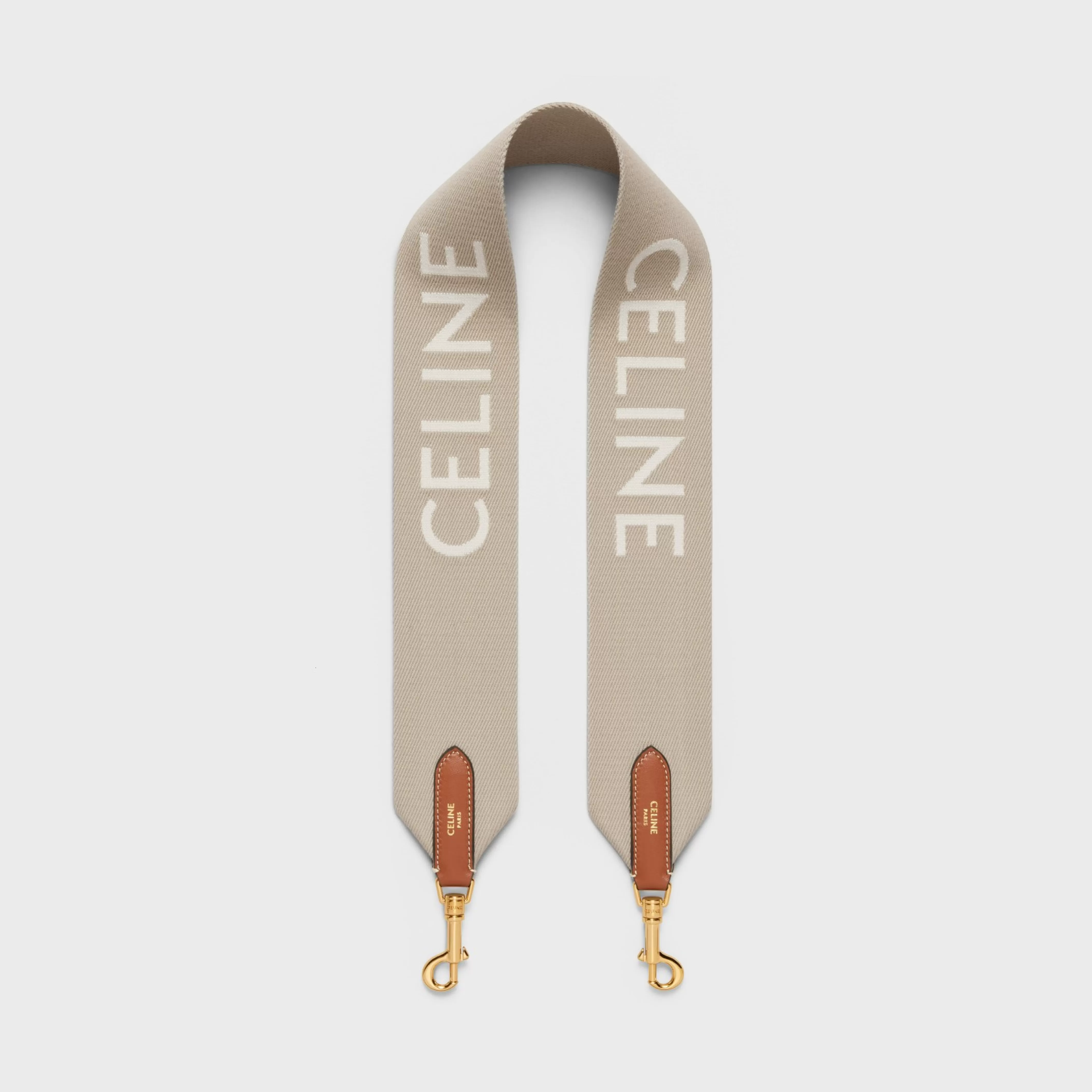 Short Strap in Wool with jacquard with GOLD FINISHING^CELINE Clearance
