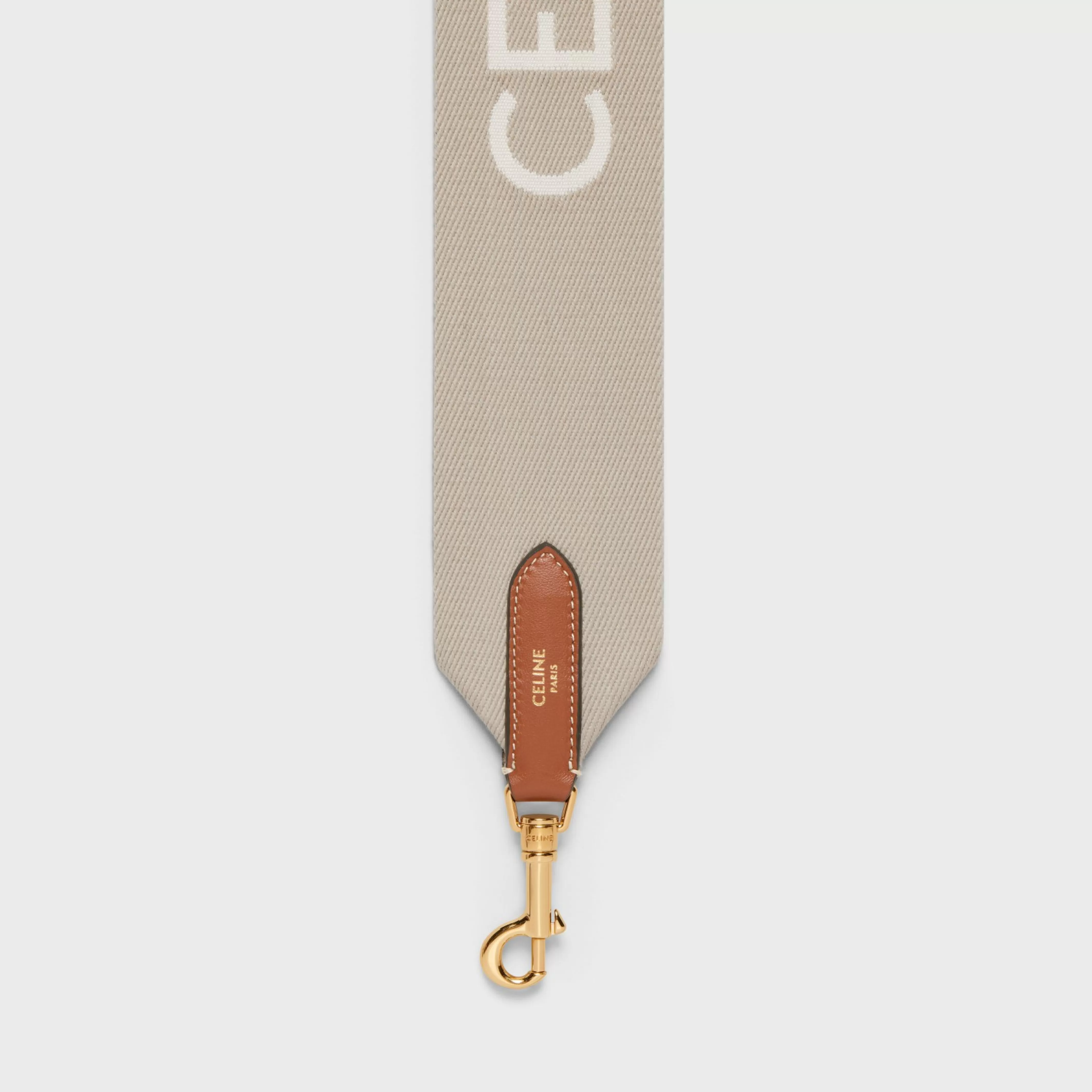 Short Strap in Wool with jacquard with GOLD FINISHING^CELINE Clearance