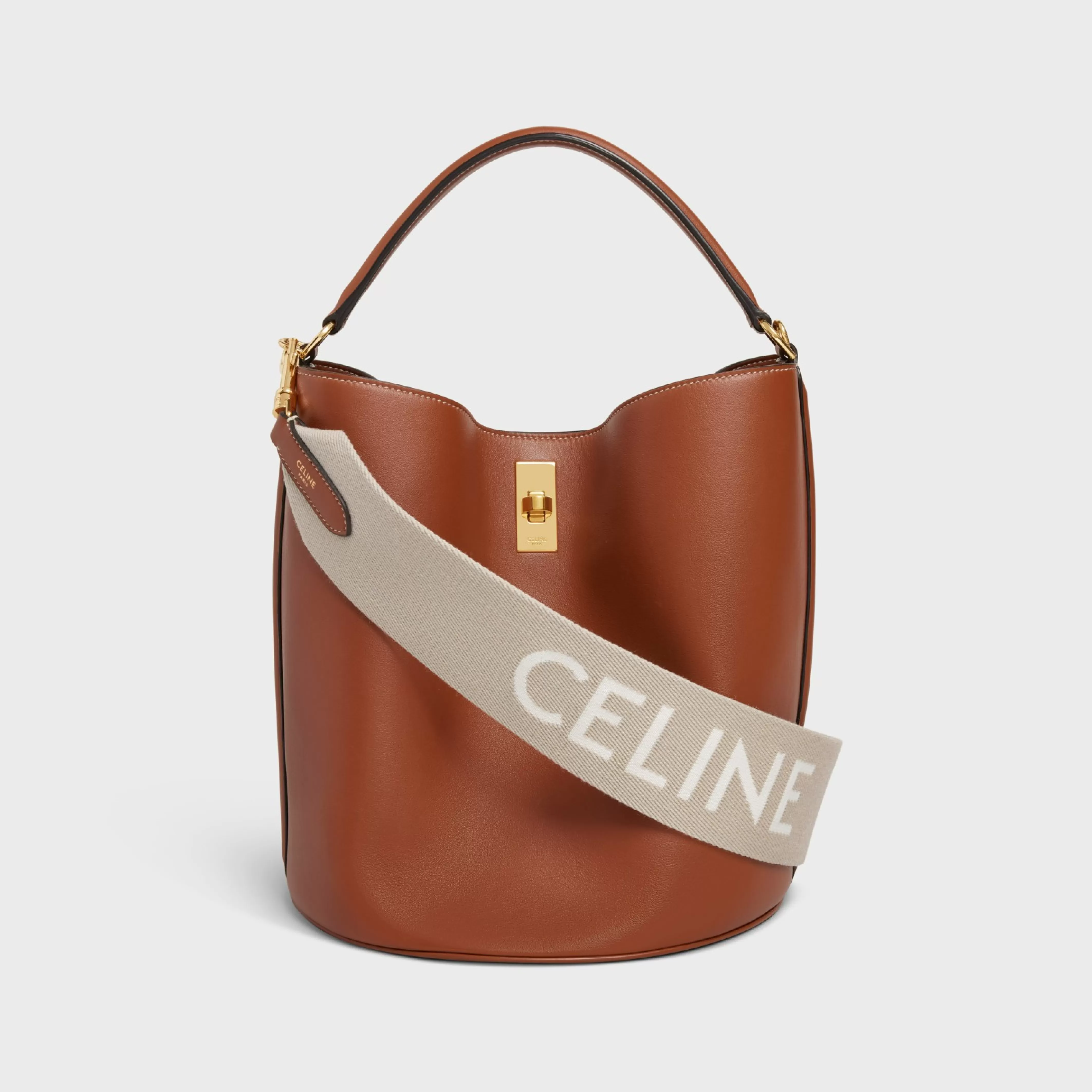 Short Strap in Wool with jacquard with GOLD FINISHING^CELINE Clearance