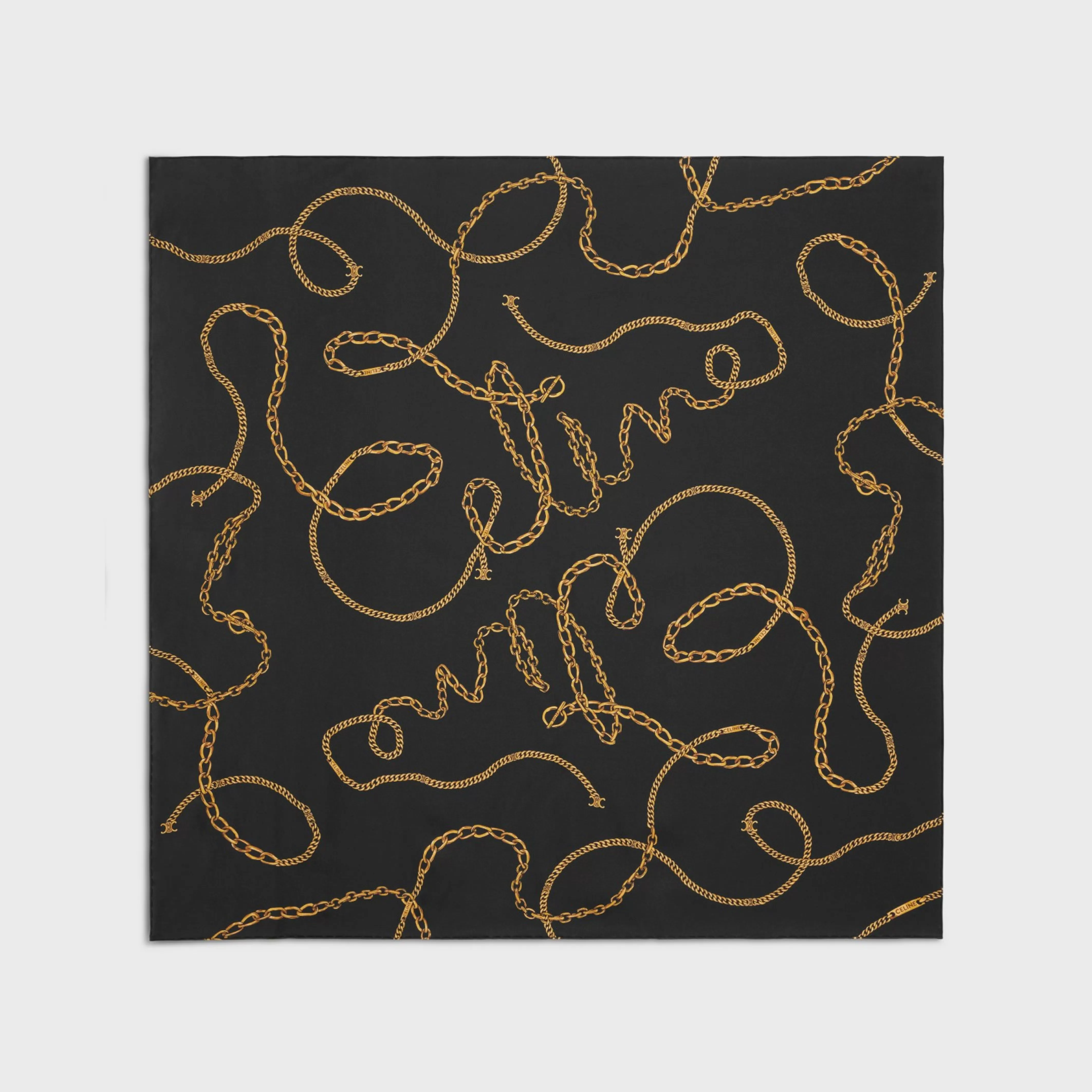 SQUARE IN CHAIN SILK TWILL^CELINE Fashion