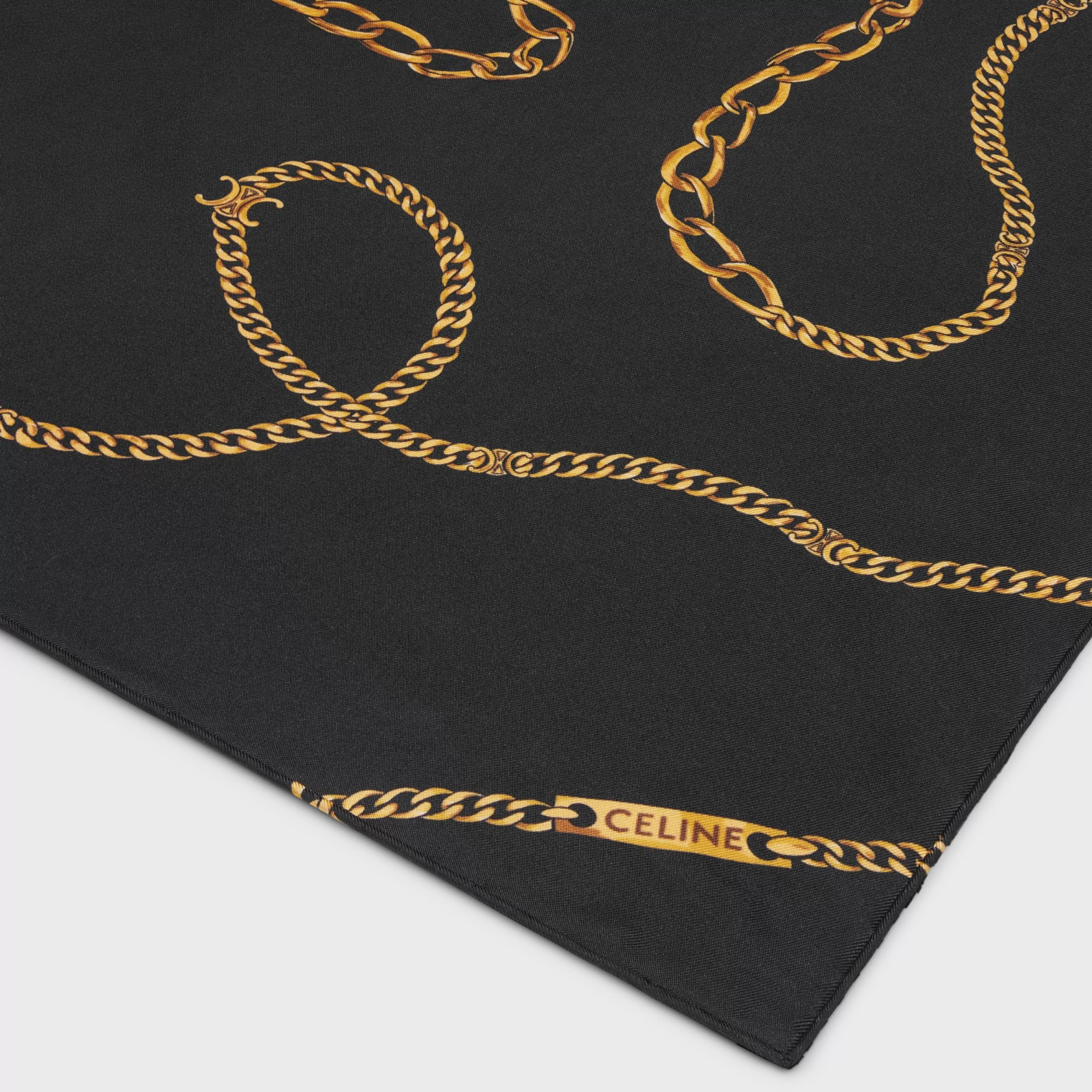 SQUARE IN CHAIN SILK TWILL^CELINE Fashion