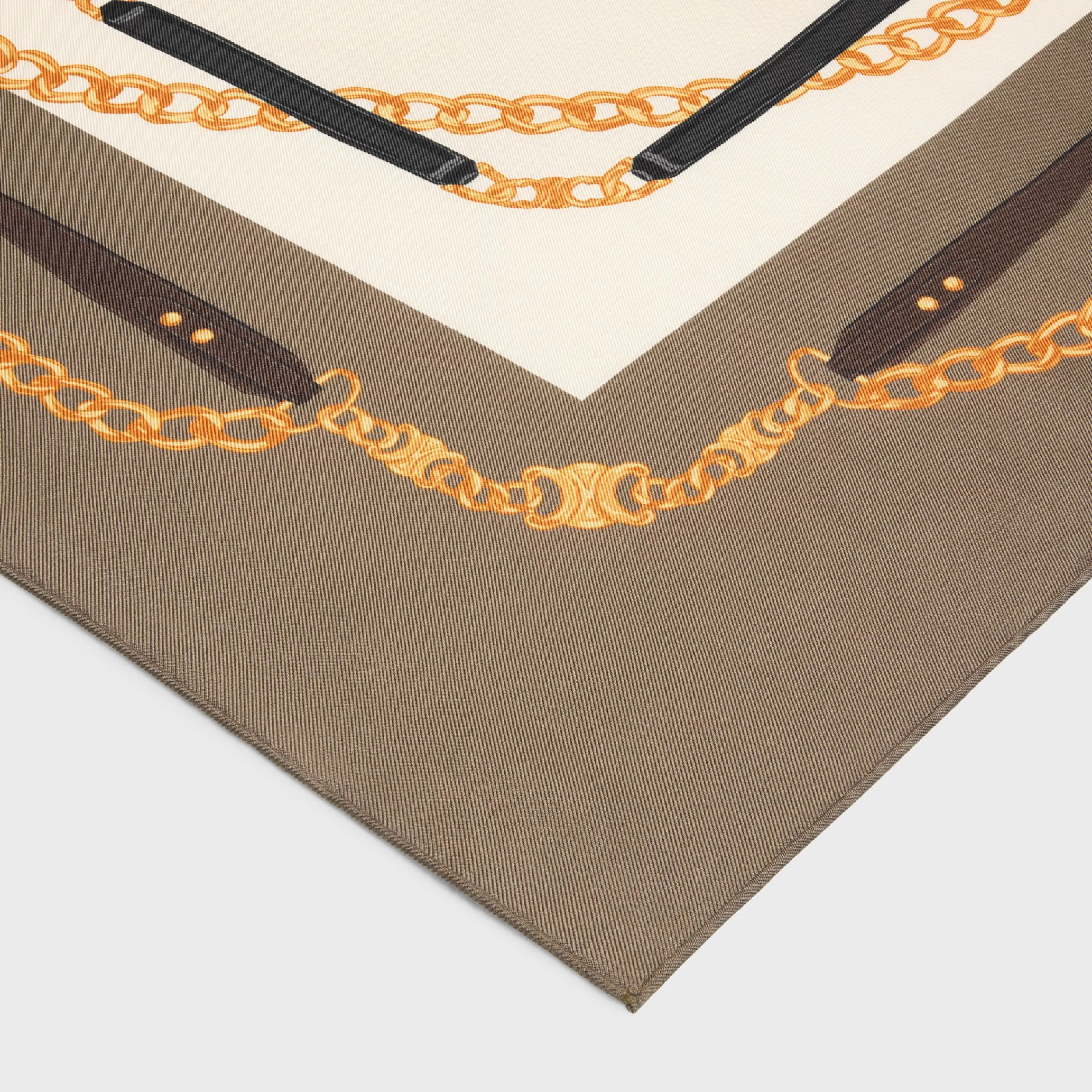 square in coat of arms silk twill^CELINE Clearance
