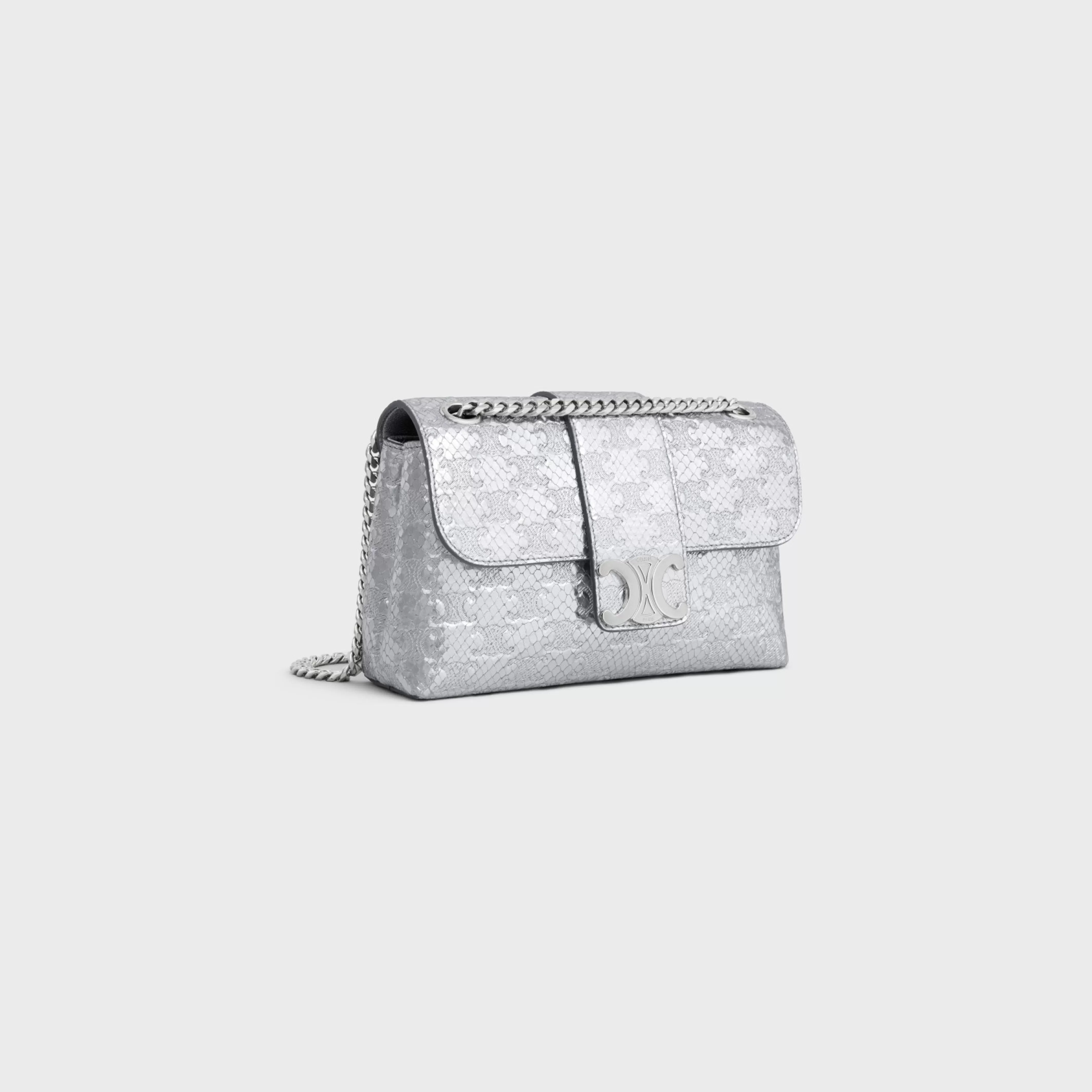 TEEN VICTOIRE BAG in PYTHON EFFECT CALFSKIN WITH TRIOMPHE ALL-OVER^CELINE Shop