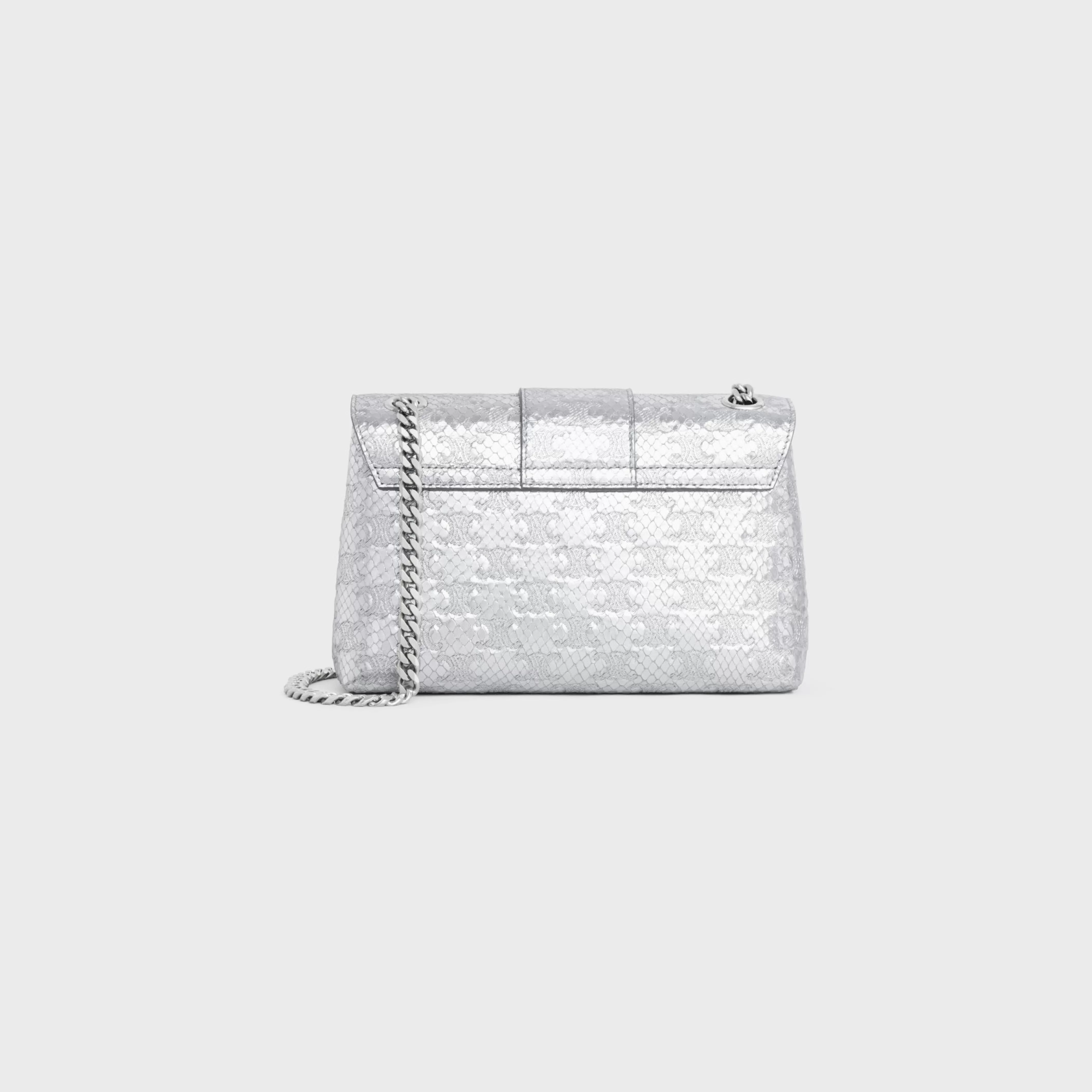 TEEN VICTOIRE BAG in PYTHON EFFECT CALFSKIN WITH TRIOMPHE ALL-OVER^CELINE Shop