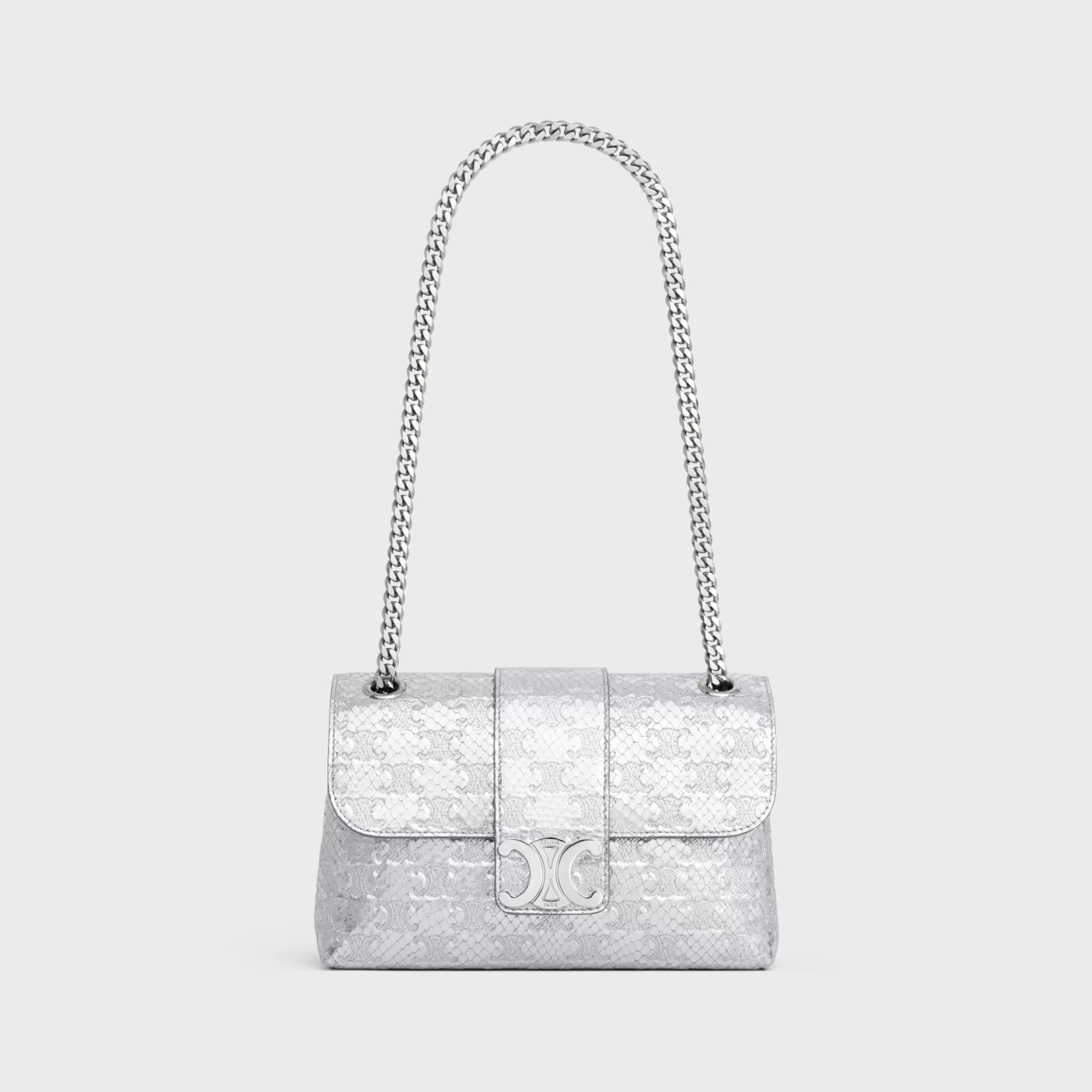 TEEN VICTOIRE BAG in PYTHON EFFECT CALFSKIN WITH TRIOMPHE ALL-OVER^CELINE Shop