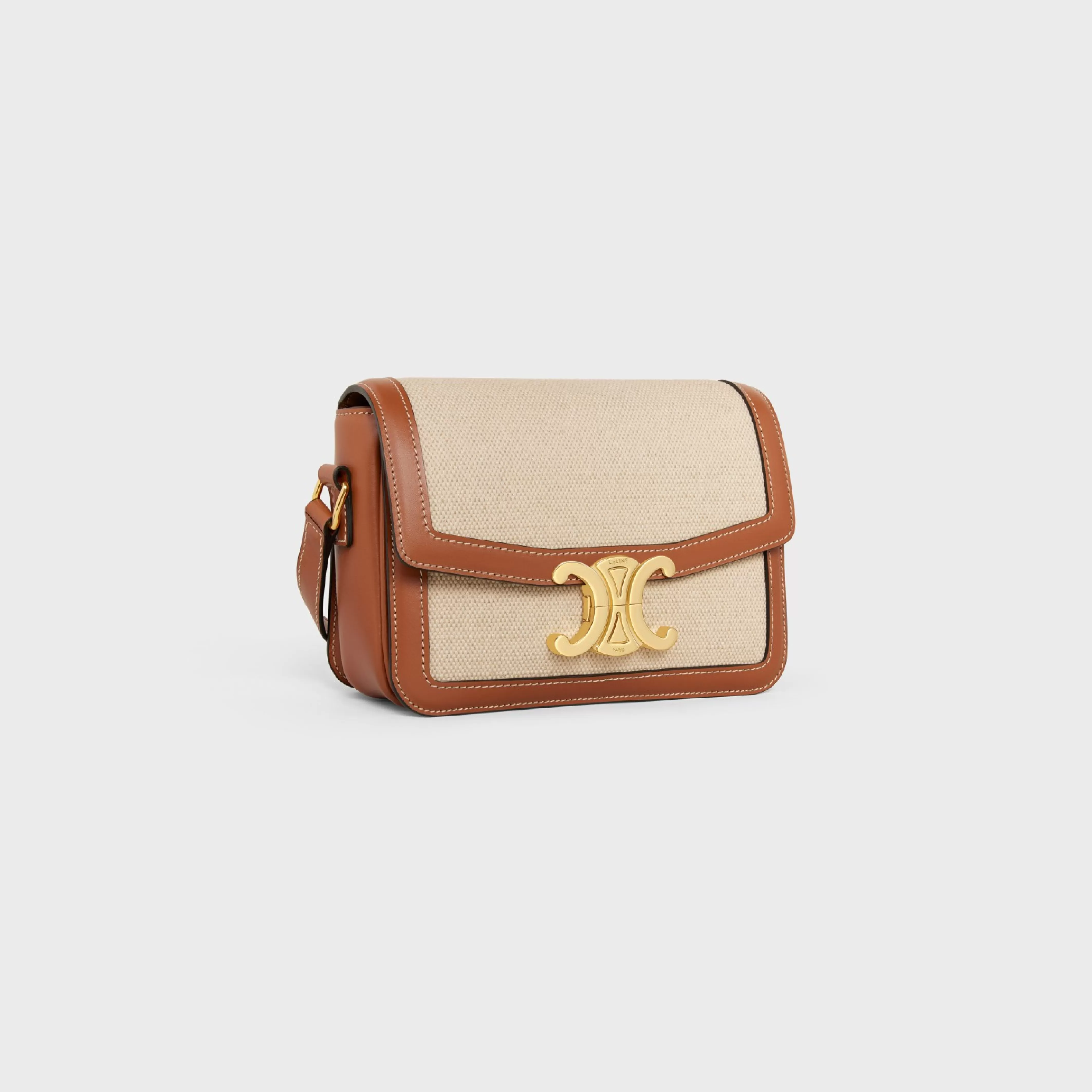 TEEN TRIOMPHE BAG in TEXTILE AND CALFSKIN^CELINE Discount