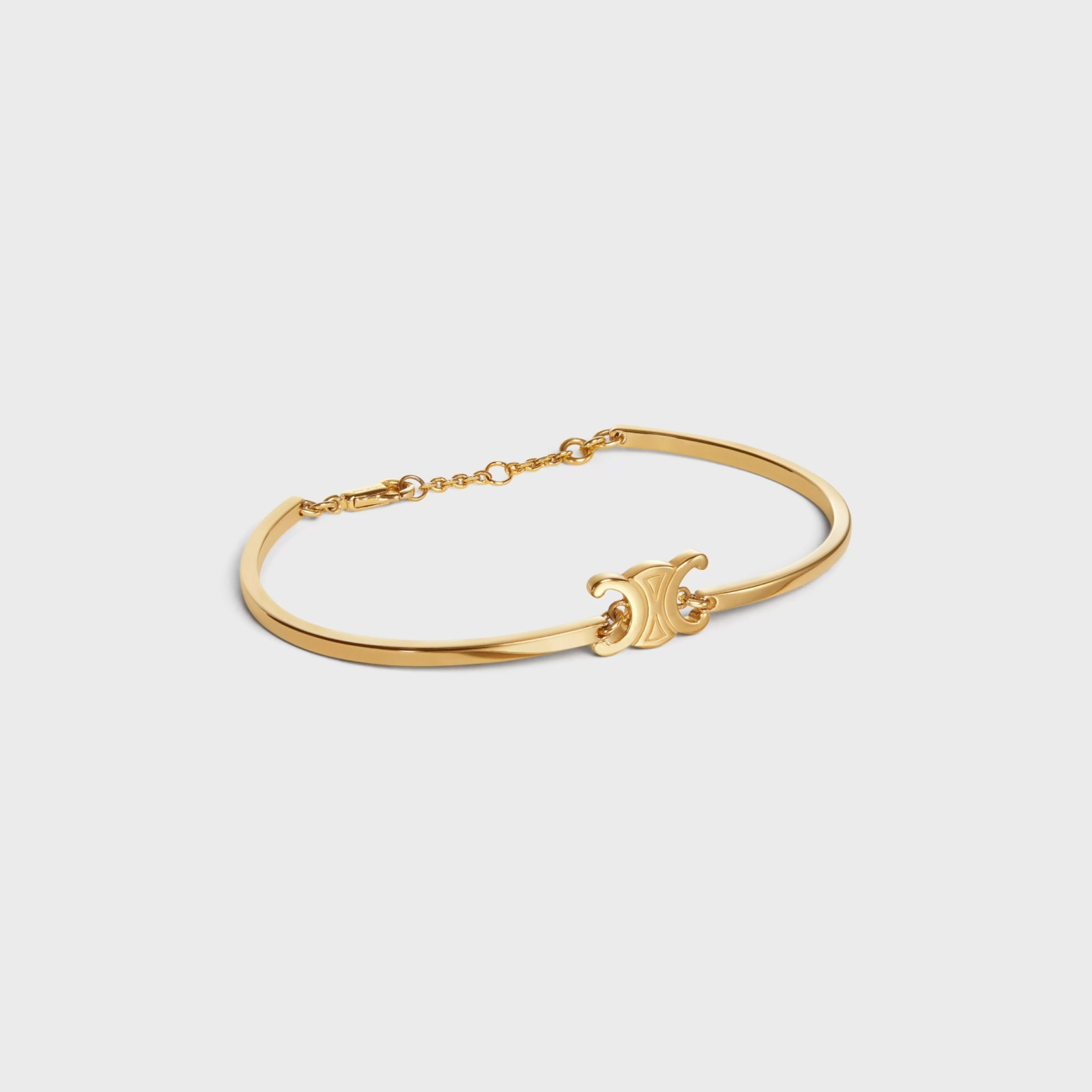 Triomphe Articulated Bracelet in Brass with Gold Finish^CELINE Cheap