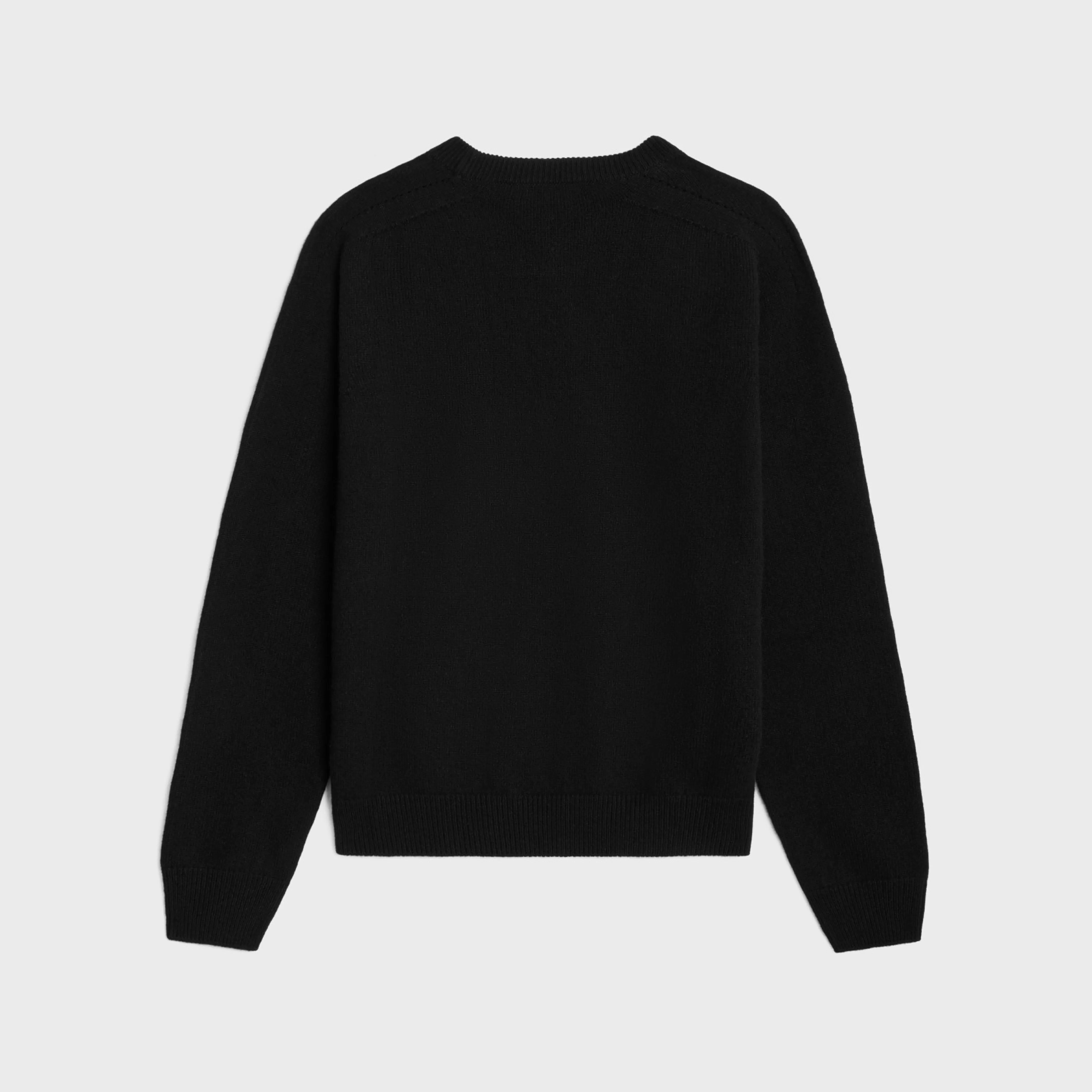 triomphe crew neck sweater in cashmere^CELINE Hot