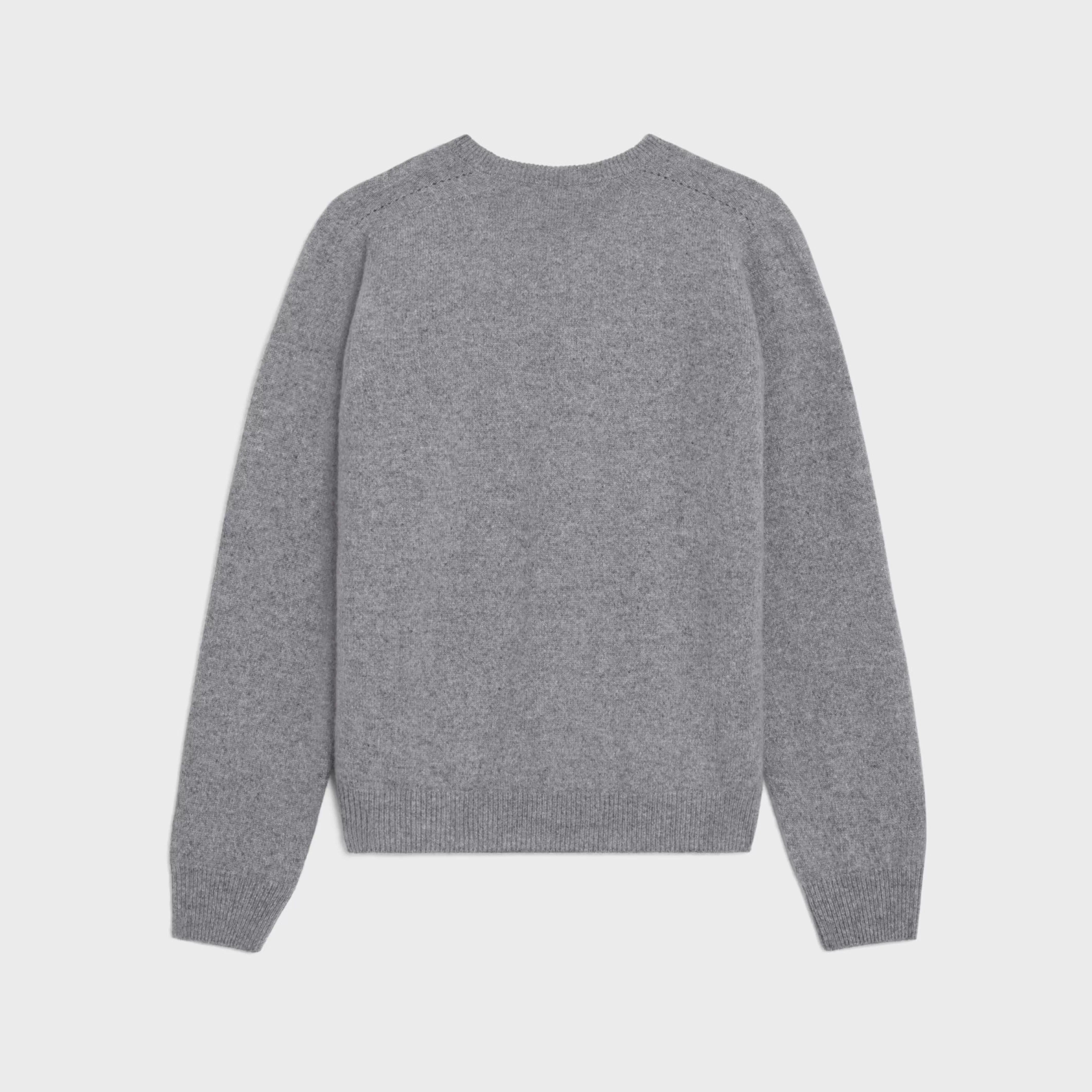 triomphe crew neck sweater in cashmere^CELINE New