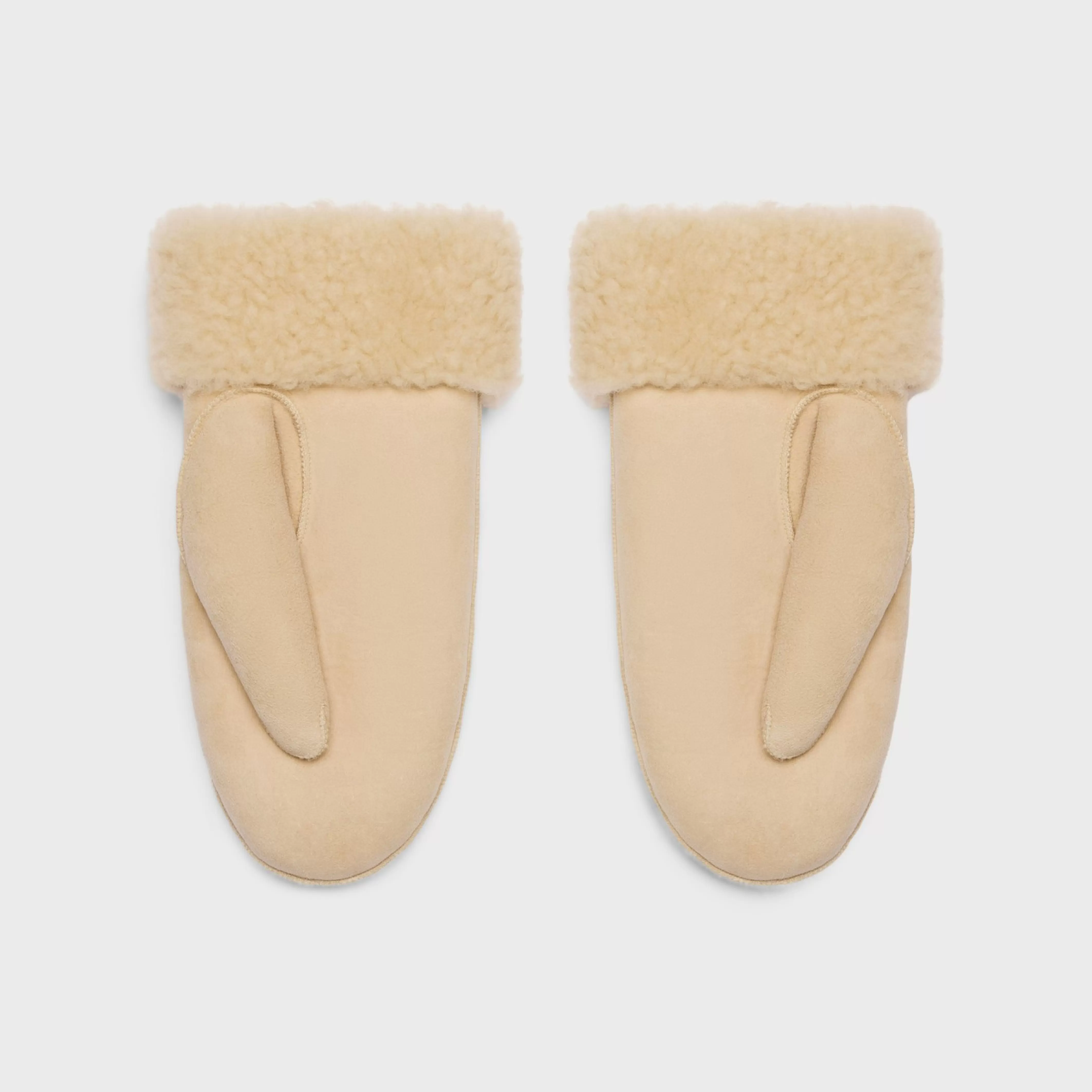 triomphe mittens in shearling^CELINE Best