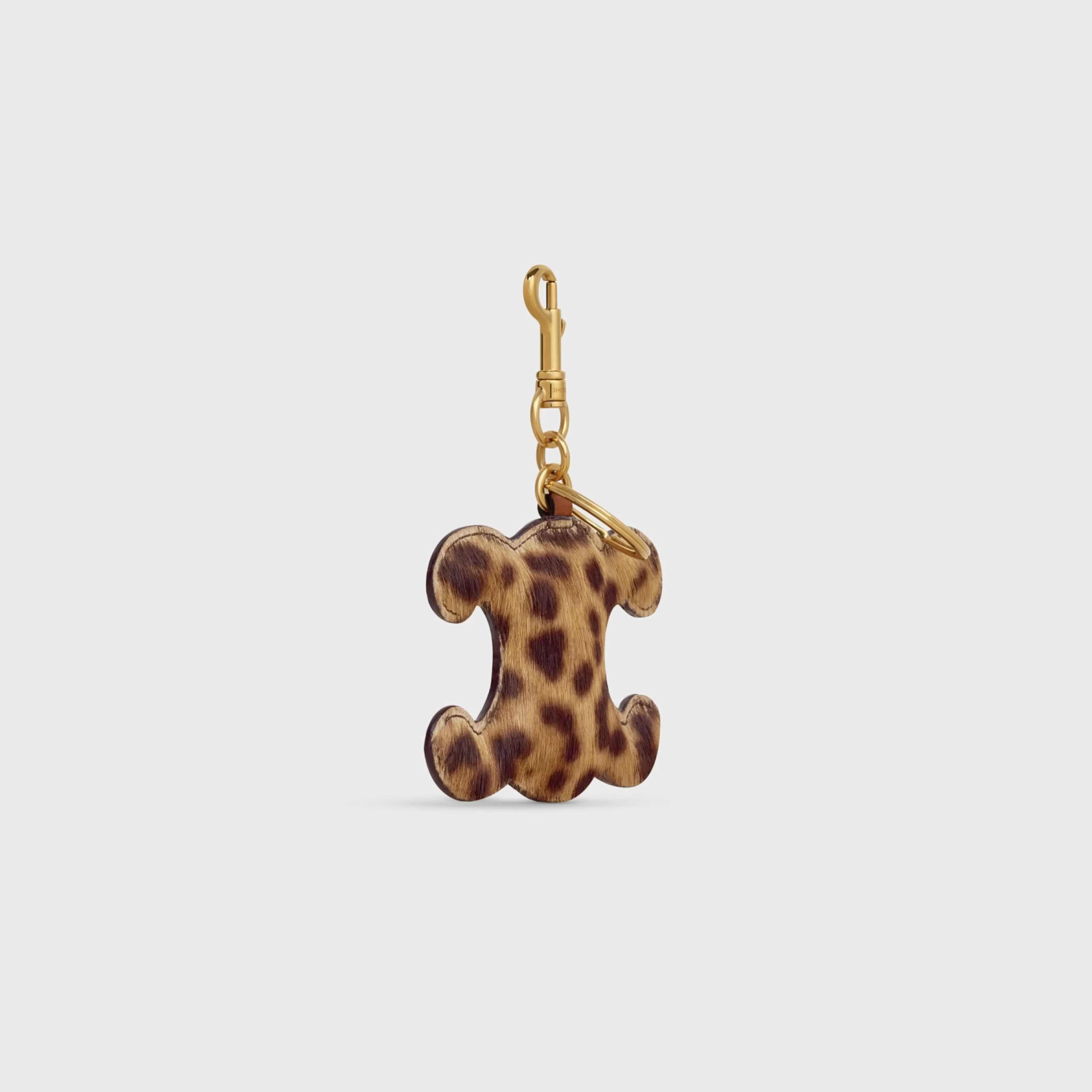 TRIOMPHE pom-pom keyring in PONY WITH PRINT AND CALFSKIN^CELINE Best