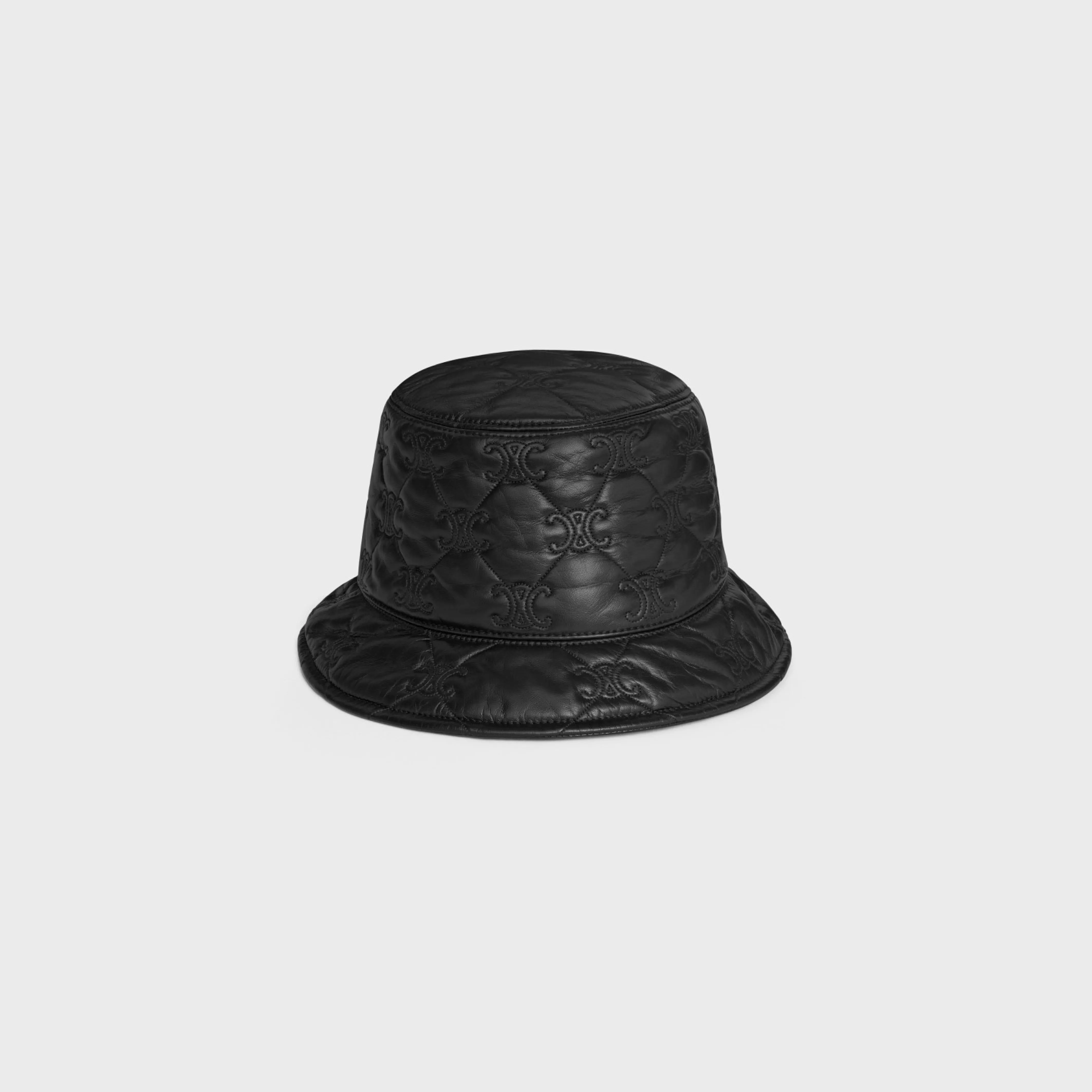 triomphe quilted bucket hat in soft lambskin^CELINE Sale